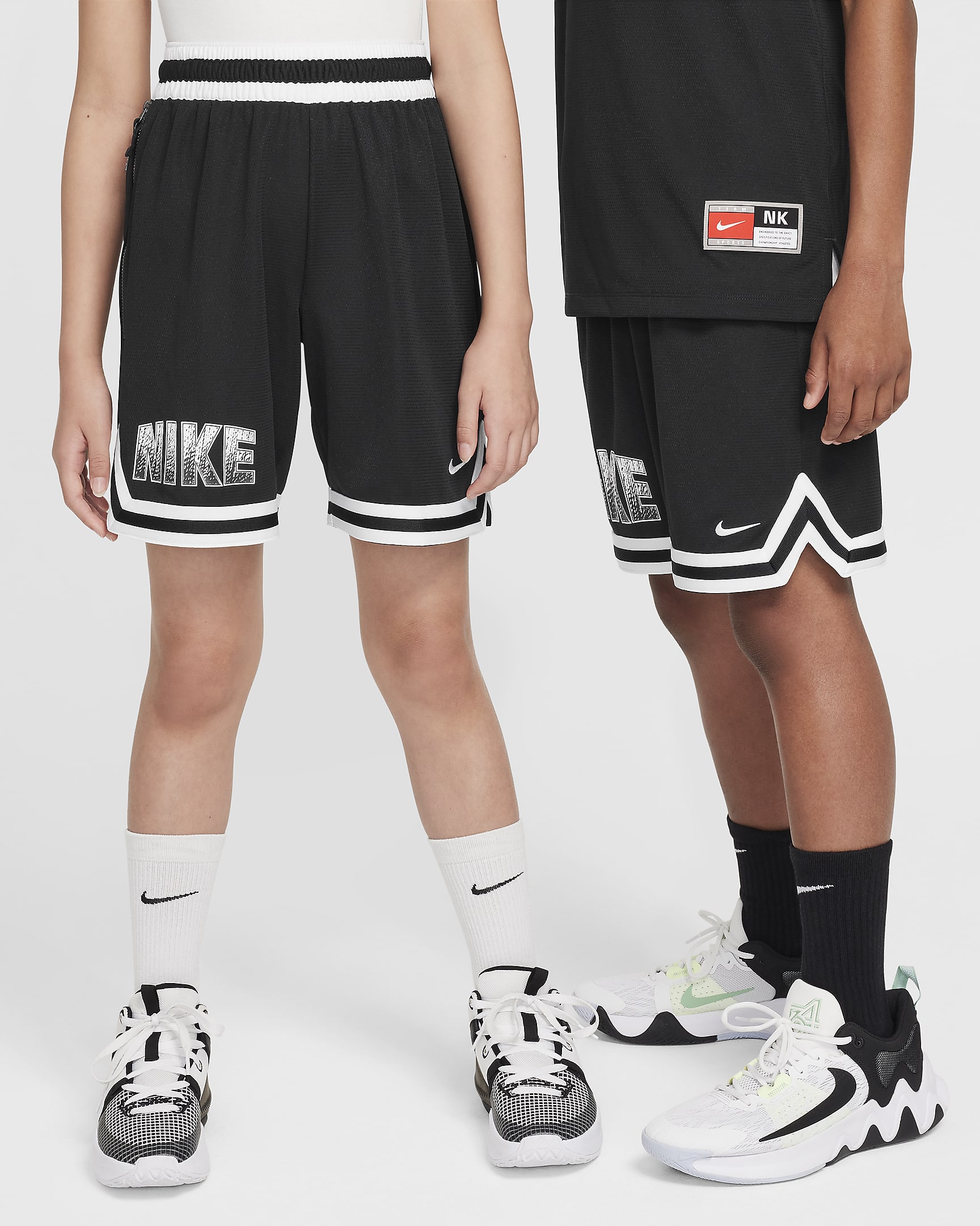 Nike DNA Culture of Basketball Dri-FIT basketshorts til store barn - Svart/Hvit/Anthracite