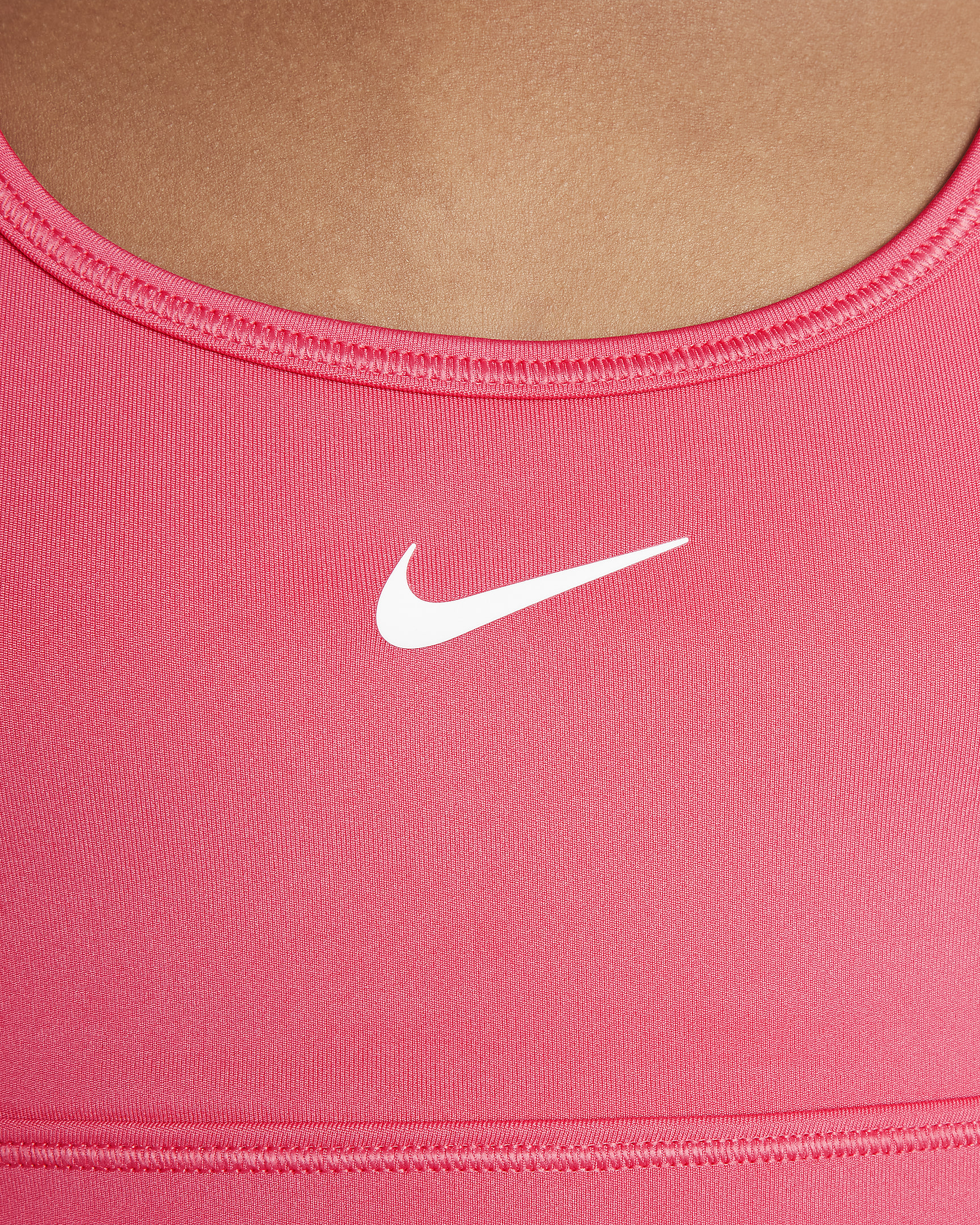 Stanik sportowy dla dużych dzieci (dziewcząt) Nike Swoosh - Aster Pink/Biel