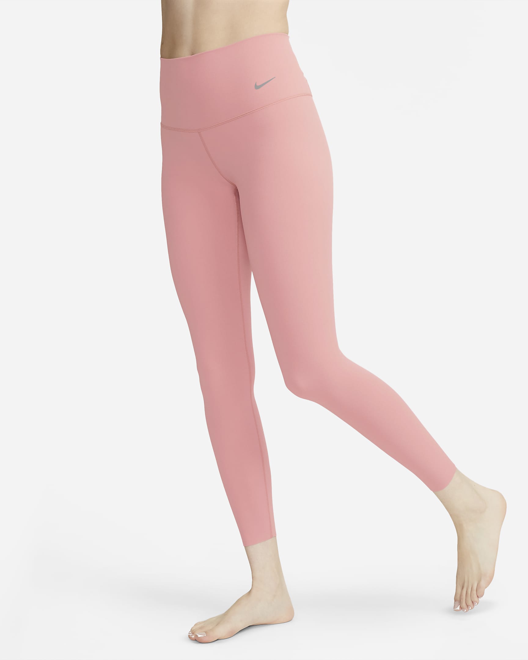 Nike Zenvy Women's Gentle-Support High-Waisted 7/8 Leggings - Red Stardust/Black