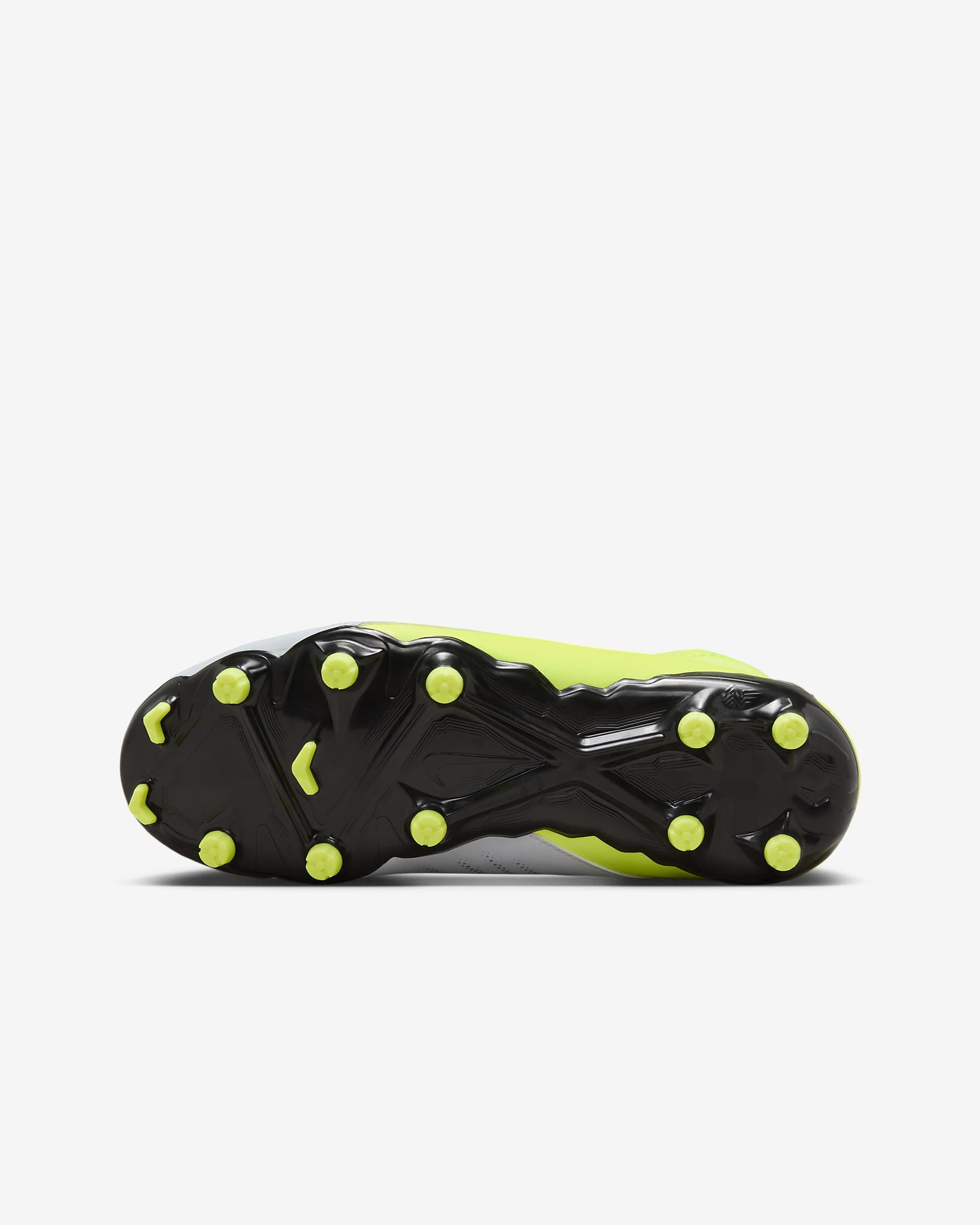 Nike Jr. Phantom Luna 2 Academy Younger/Older Kids' MG Football Boot - Metallic Silver/Volt/Black