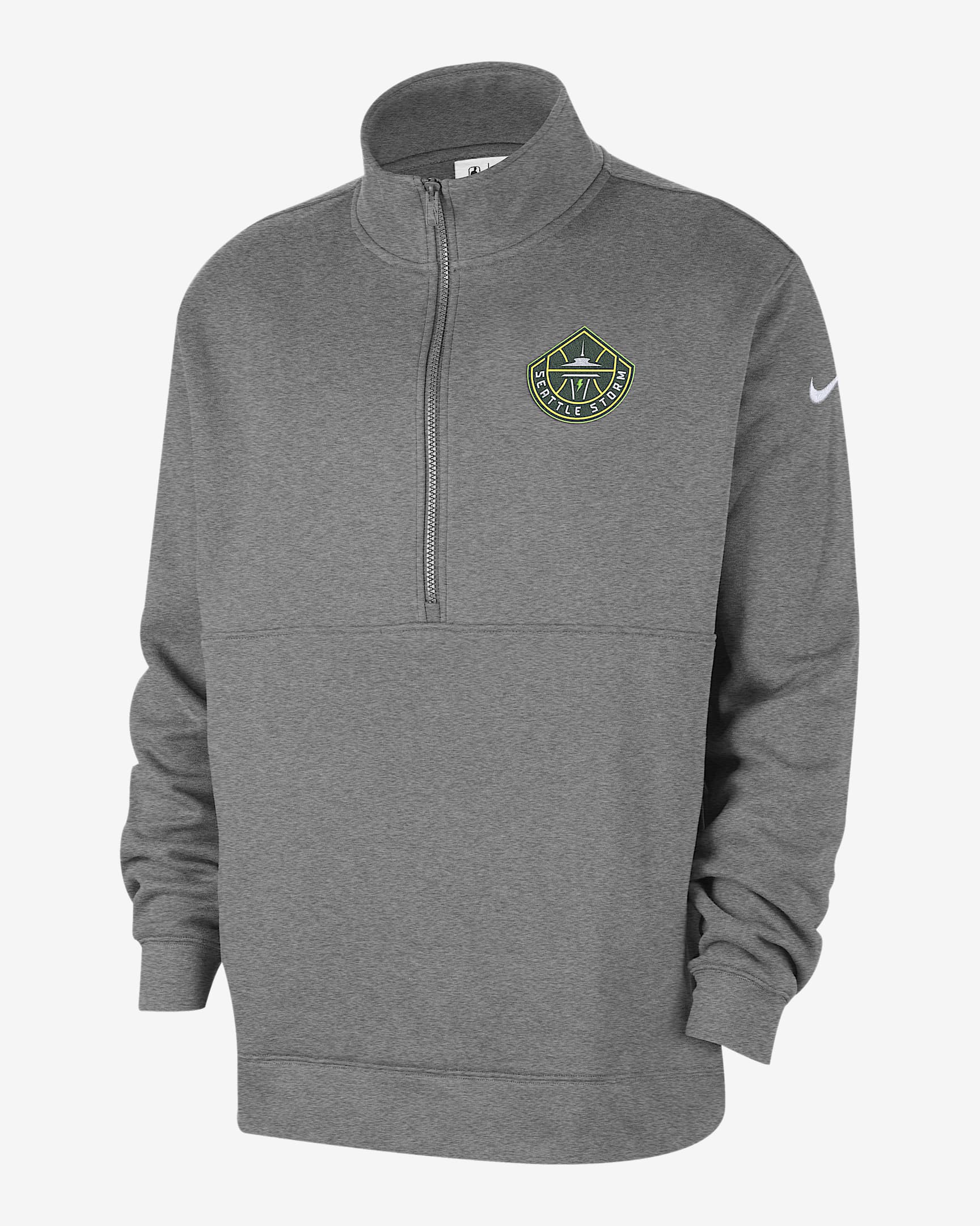 Seattle Storm Club Men's Nike WNBA Half-Zip Top - Dark Grey Heather