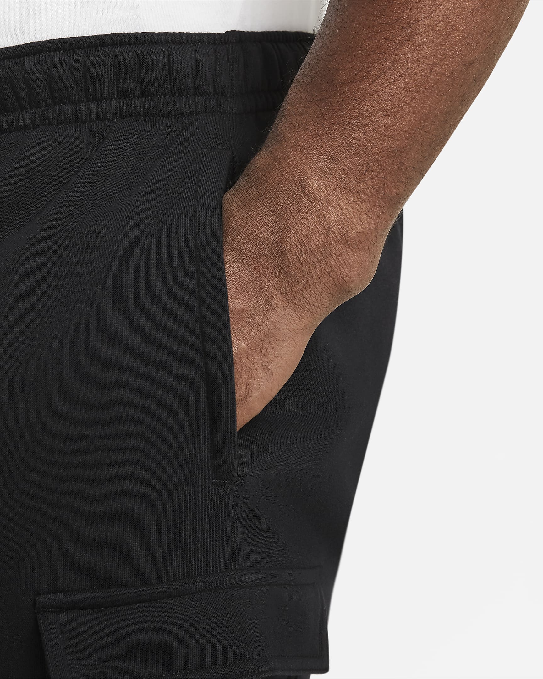 Shorts cargo Nike Sportswear Club - Uomo - Nero/Nero/Bianco