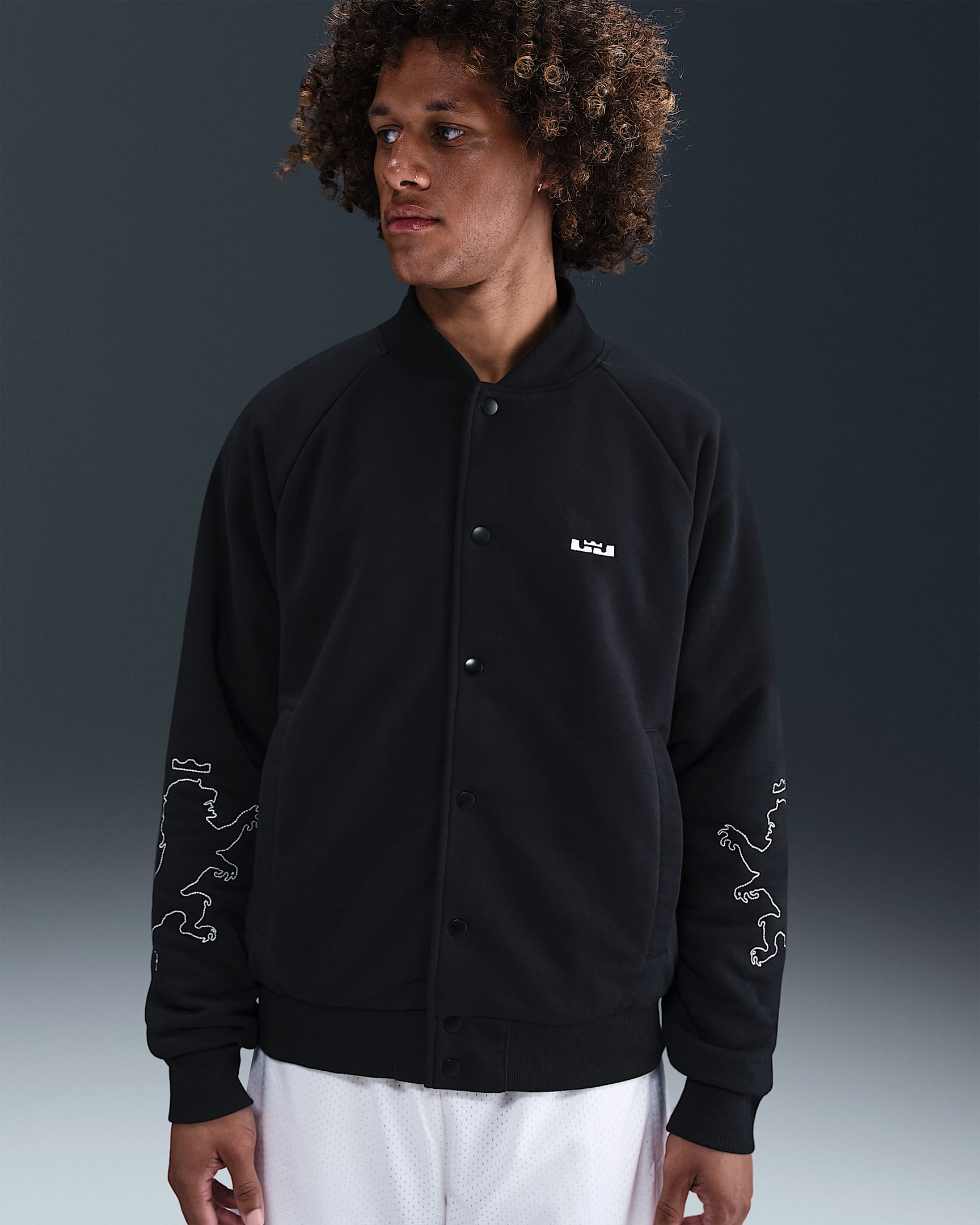 LeBron Standard Issue Men's Therma-FIT Filled Jacket - Black/Sail/Black