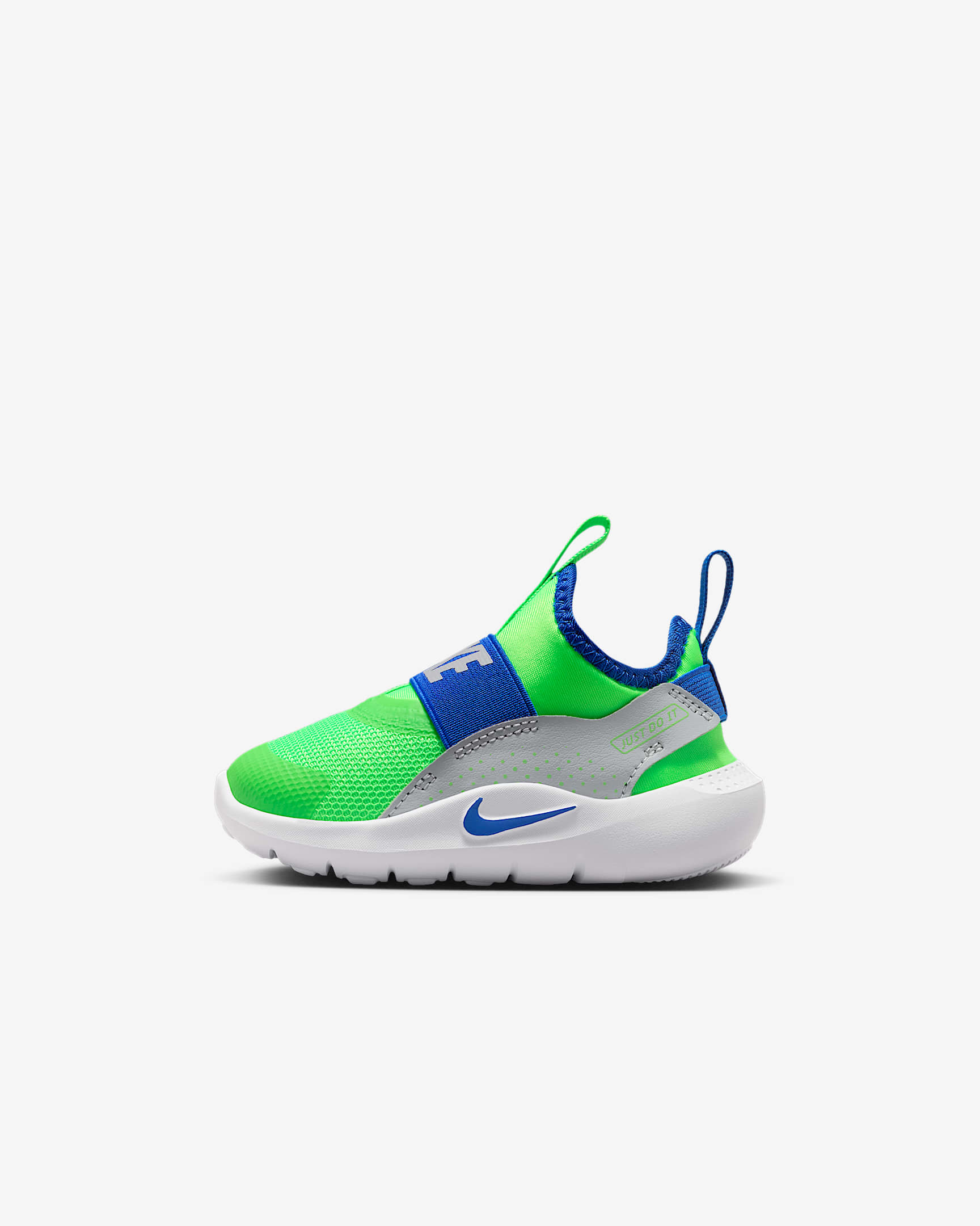 Tenis para bebé e infantil Nike Flex Runner 4 - Verde strike/Gris lobo/Blanco/Royal juego