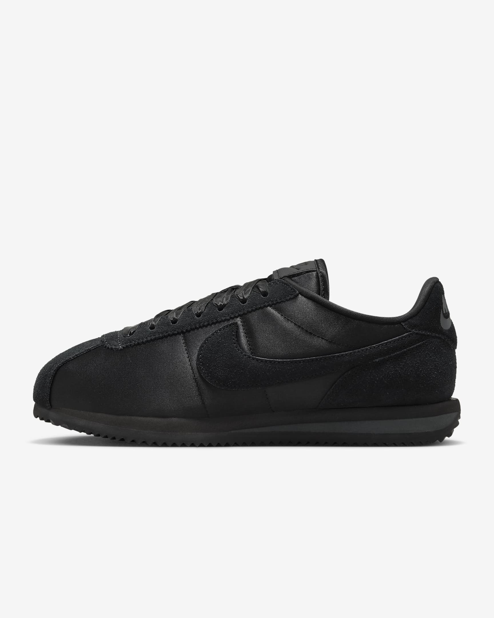 Nike Cortez Textile Women's Shoes - Black/Dark Smoke Grey/Black