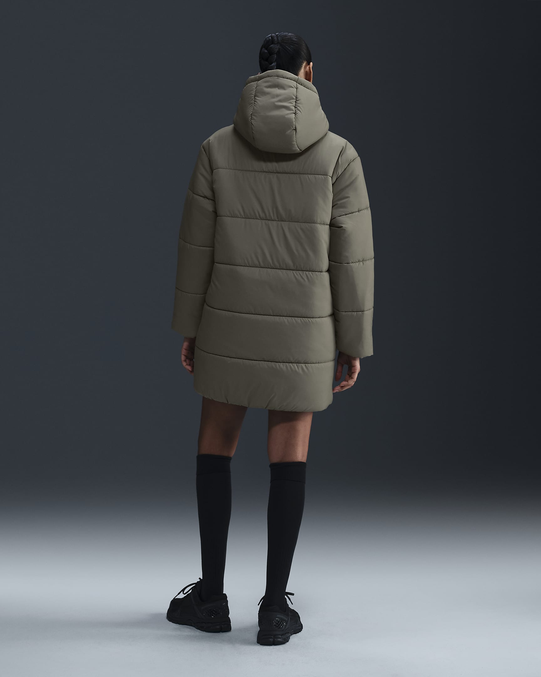 Nike Sportswear Classic Puffer Women's Therma-FIT Loose Parka - Light Army/White