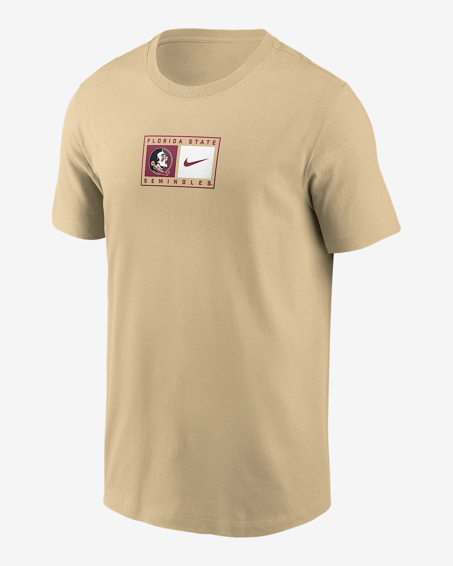 Florida State Campus Logo Swoosh Men's Nike College T-Shirt - Gold