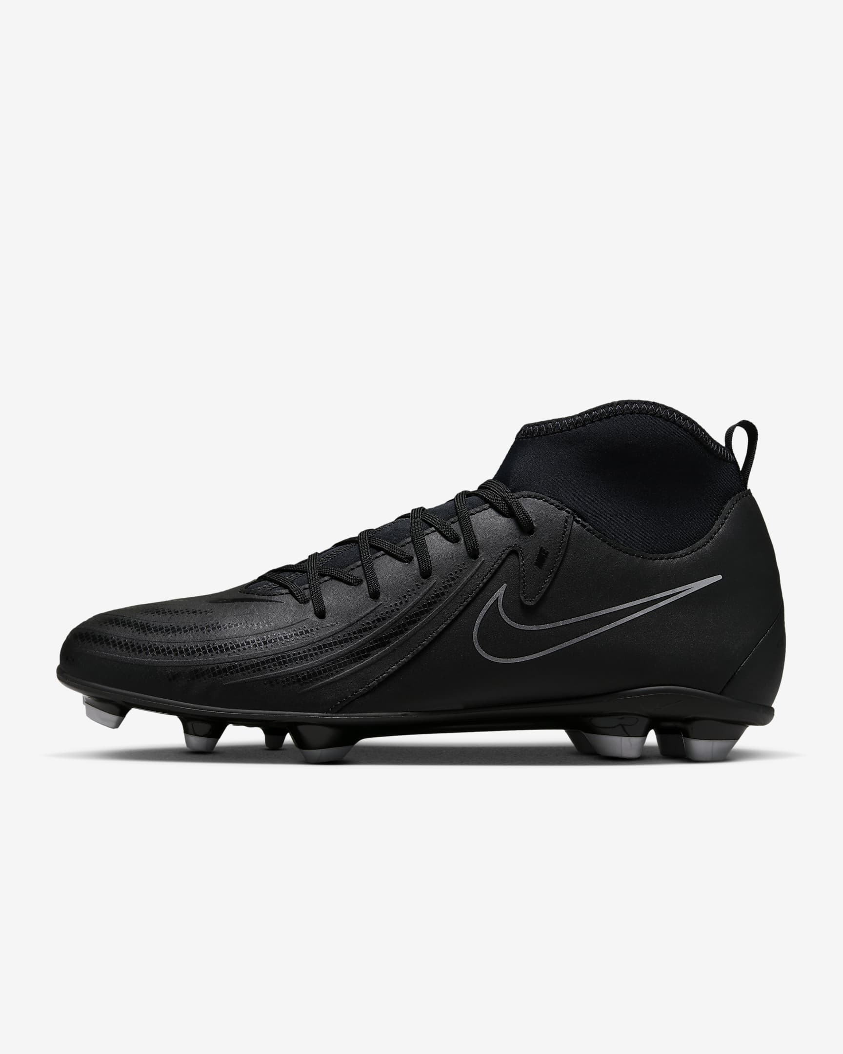 Nike Phantom Luna 2 Club MG High-Top Football Boot - Black/Black