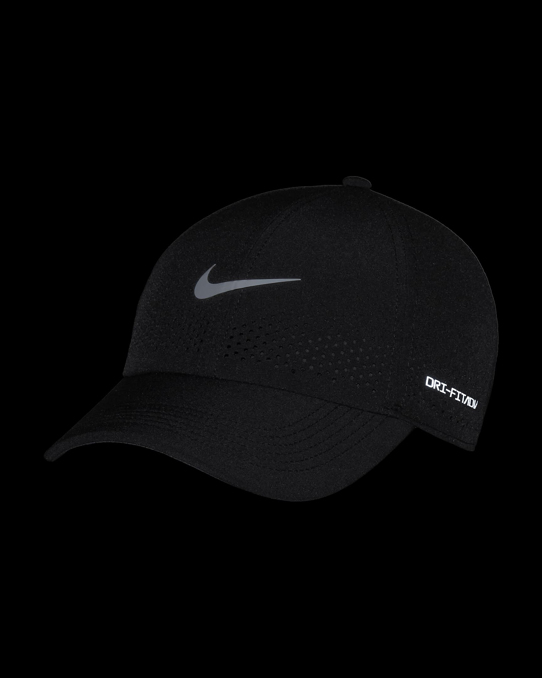 Nike Dri-FIT ADV Club Unstructured Swoosh Cap - Black/White