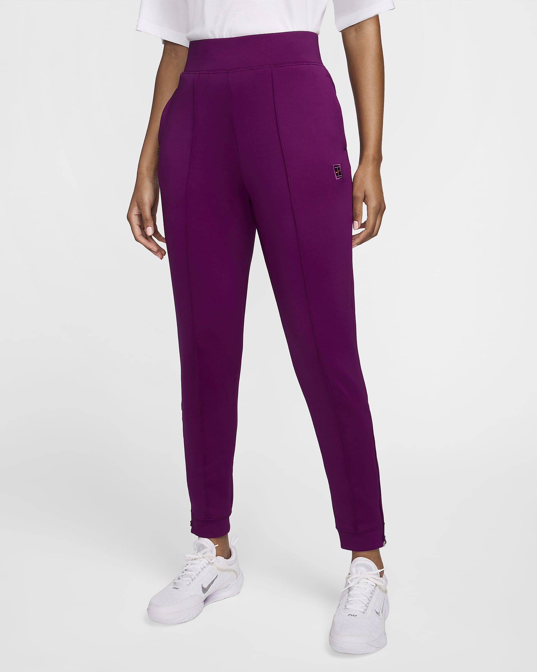 Pantaloni da tennis in maglia NikeCourt Dri-FIT - Donna - Sangria