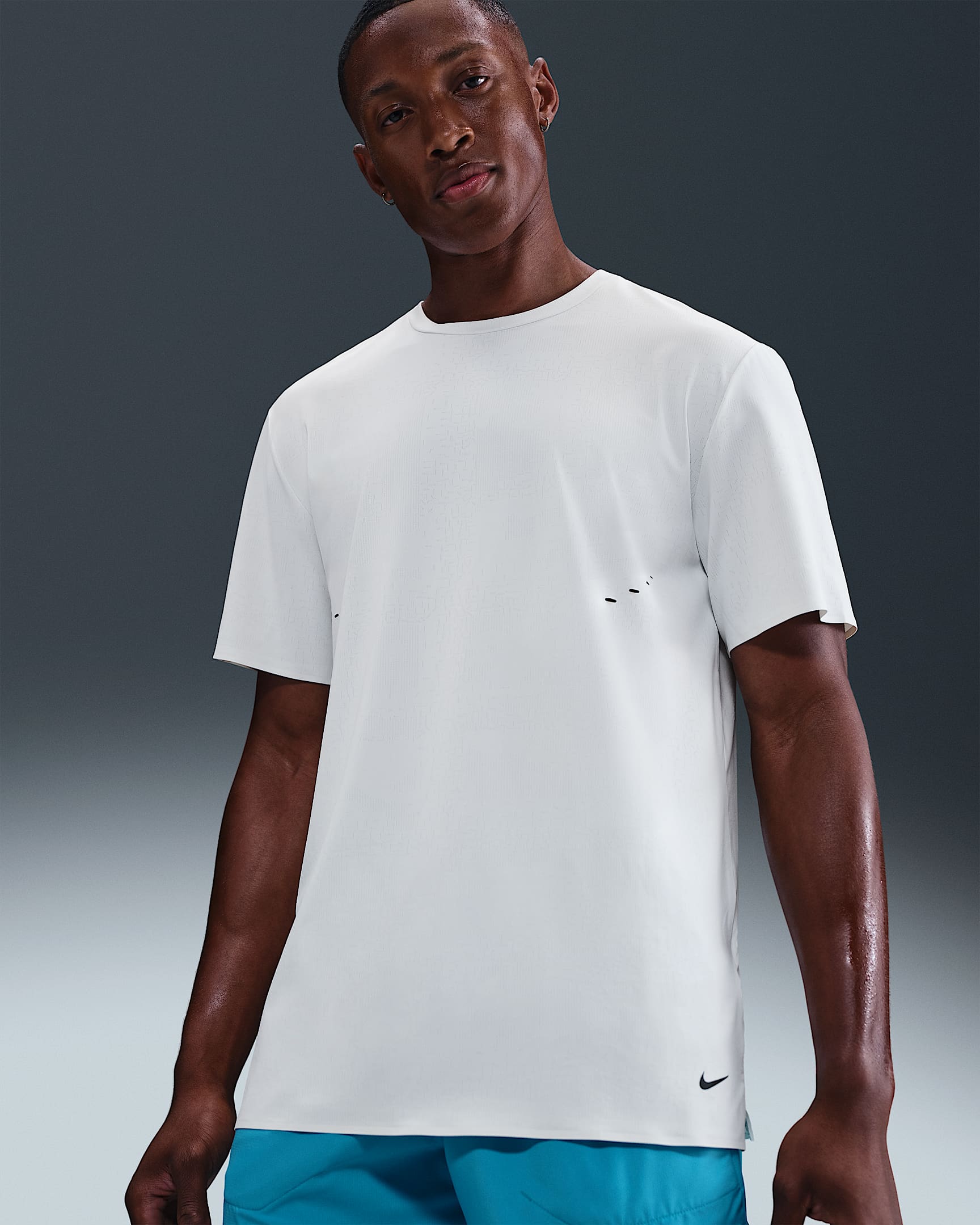 Kortærmet Nike Run Dri-FIT ADV-løbetrøje til mænd - Summit White