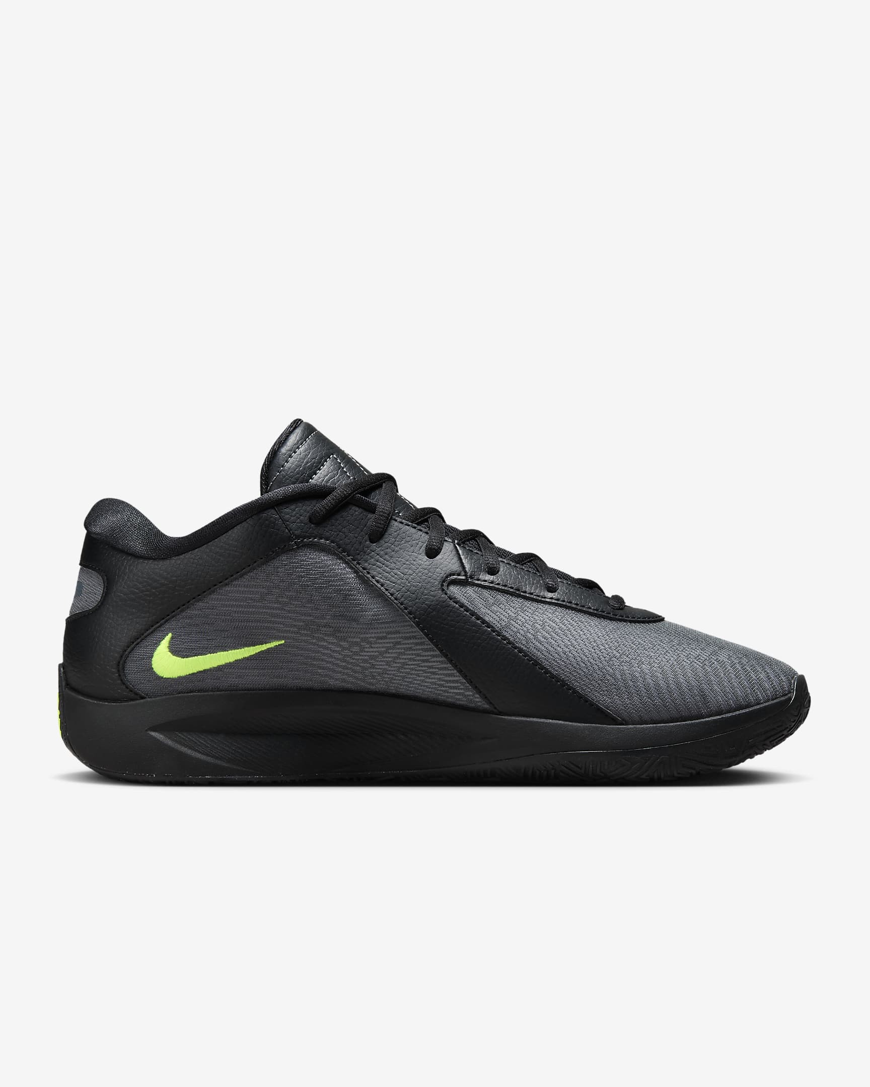 Sapatilhas de basquetebol Giannis Freak 6 - Preto/Cinzento Cool/Verde Stadium/Volt