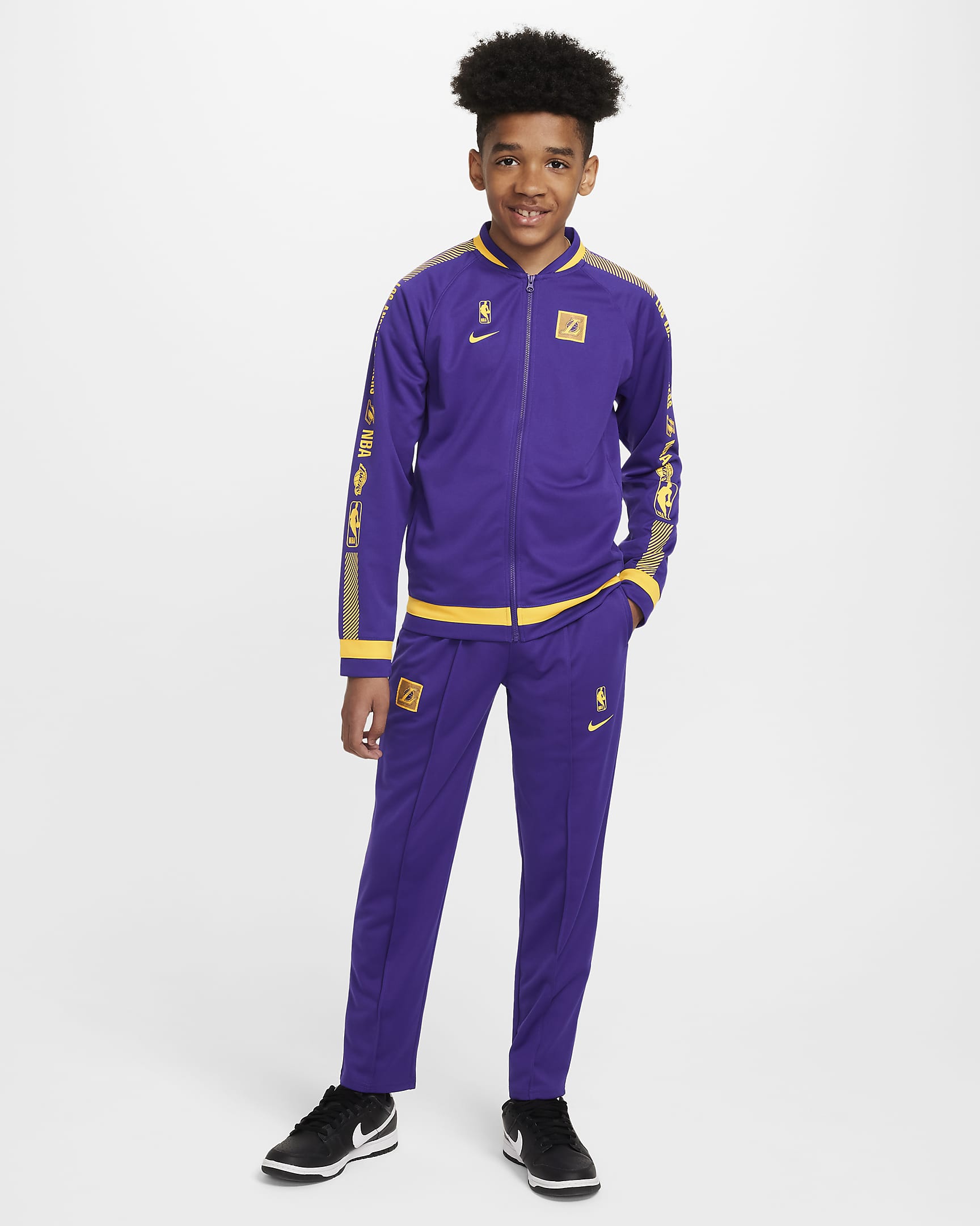 Los Angeles Lakers Starting 5 Older Kids' Nike Dri-FIT NBA Tracksuit - Field Purple