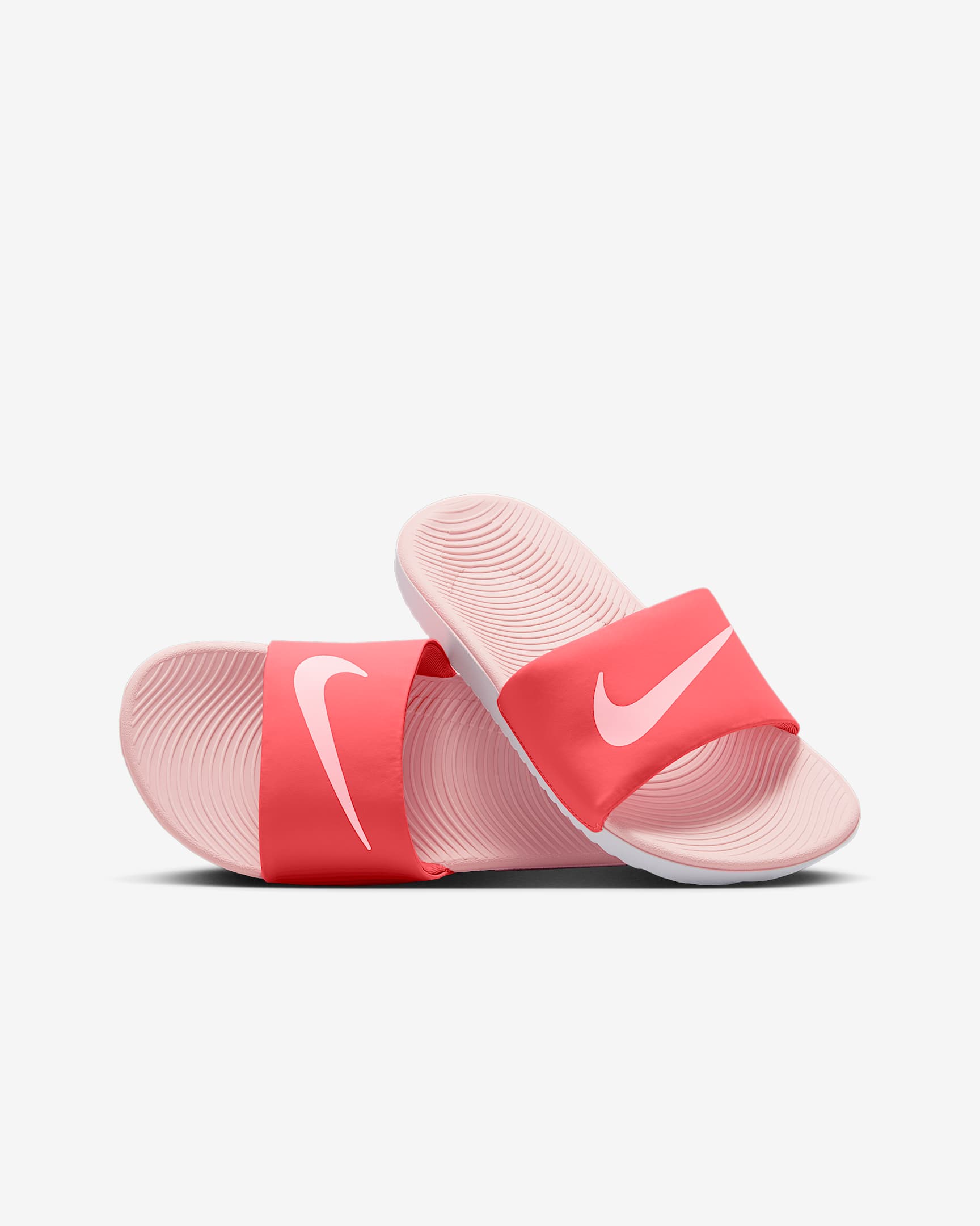 Nike Kawa Older Kids' Slides - Magic Ember/White/Echo Pink