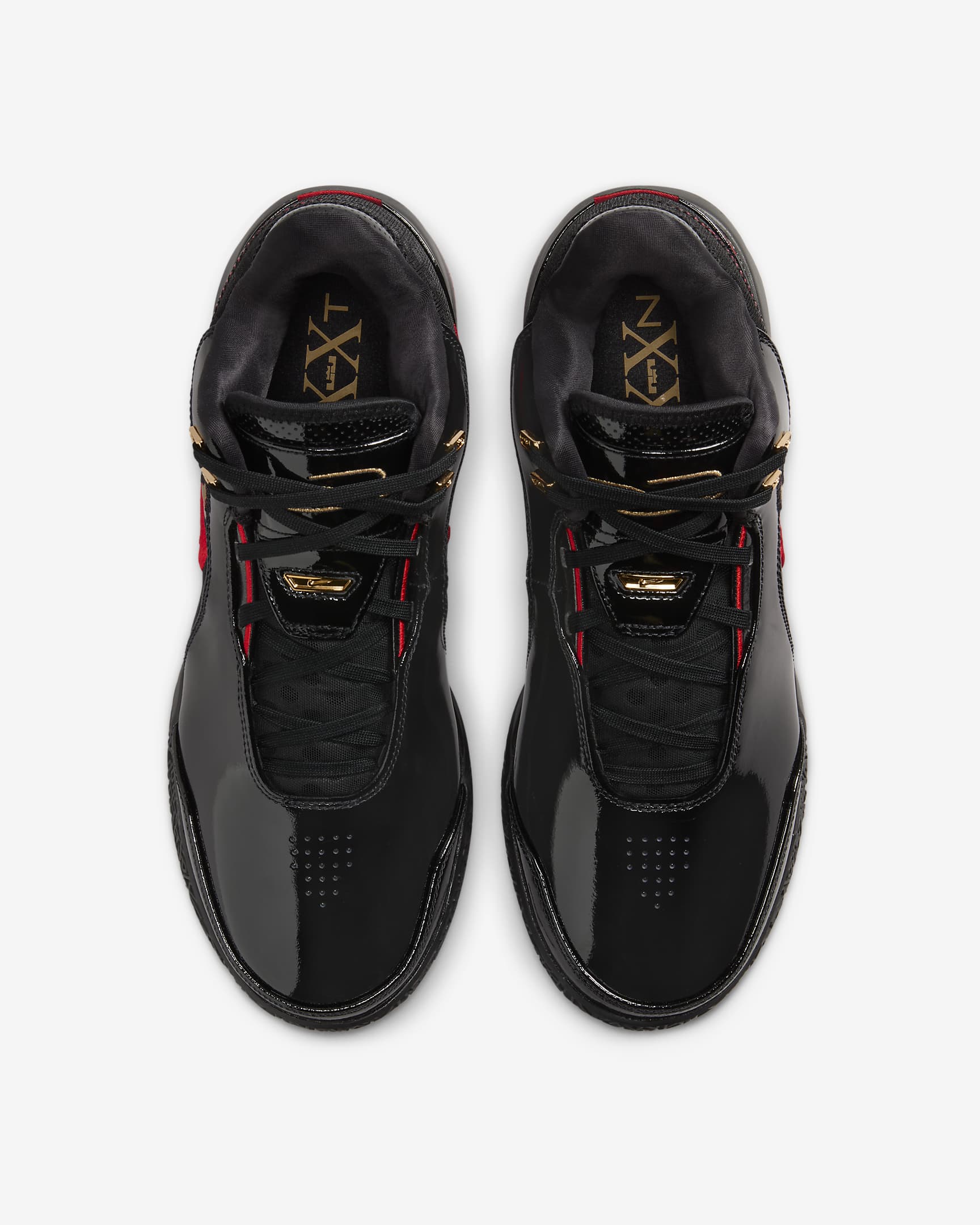 LeBron NXXT Gen AMPD EP Basketball Shoes - Black/University Red/Metallic Gold