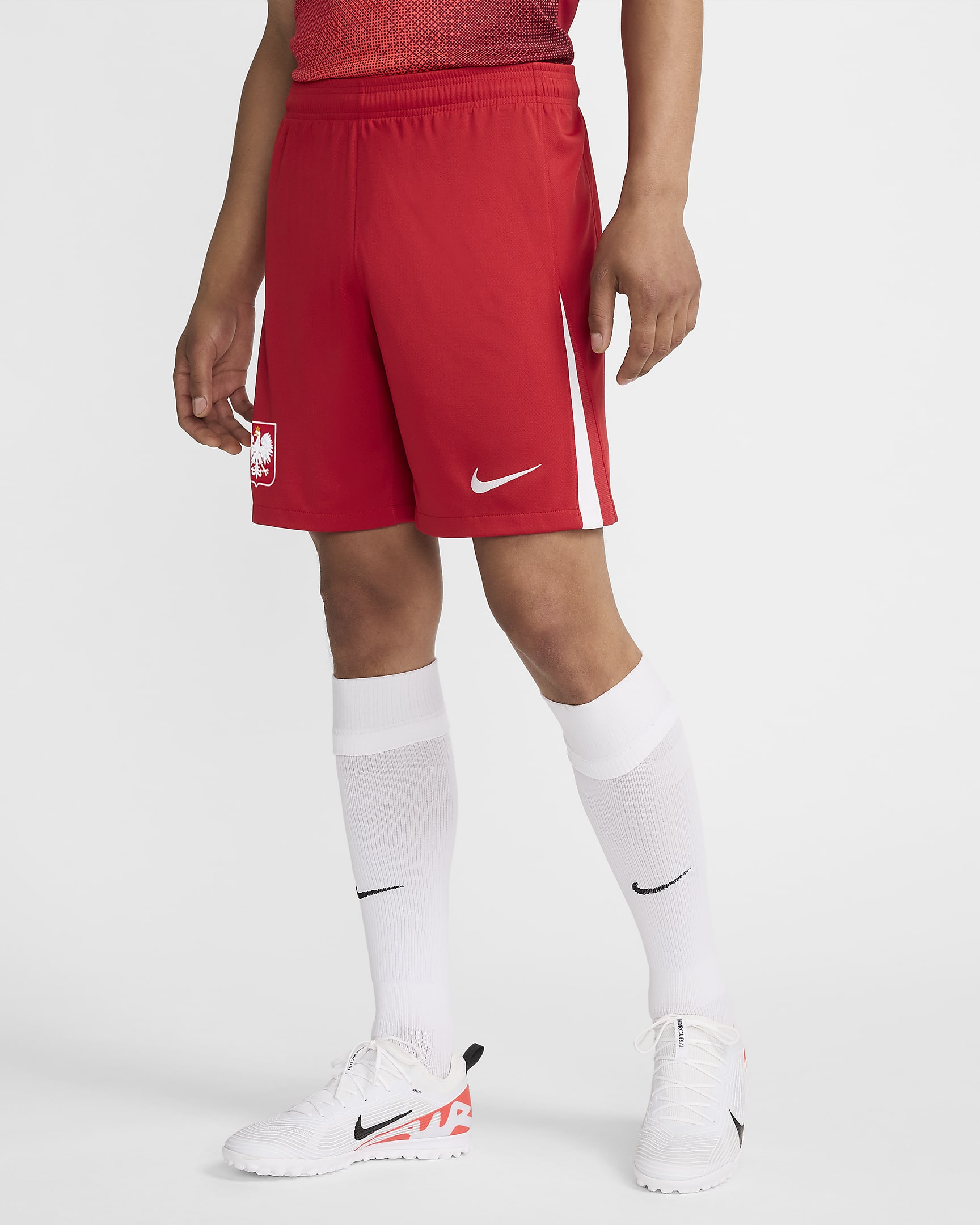 Poland 2024/25 Stadium Home/Away Men's Nike Dri-FIT Football Replica Shorts - Sport Red/White/White