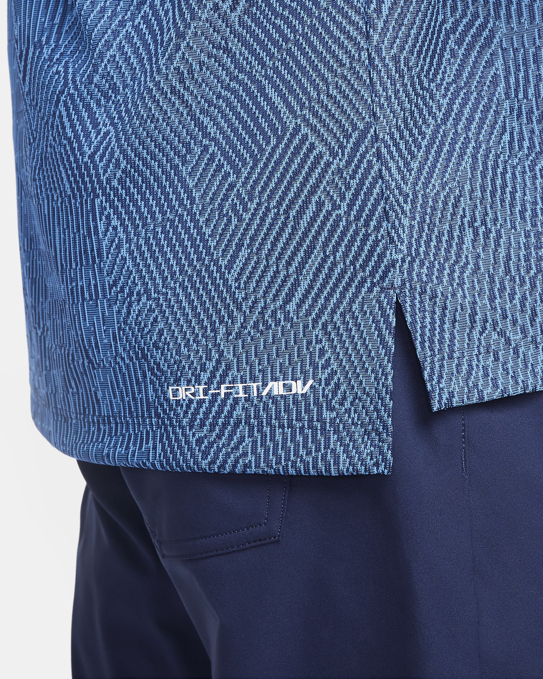 Nike Tour Dri-FIT ADV férfi golfpóló - Star Blue/Midnight Navy/Fehér