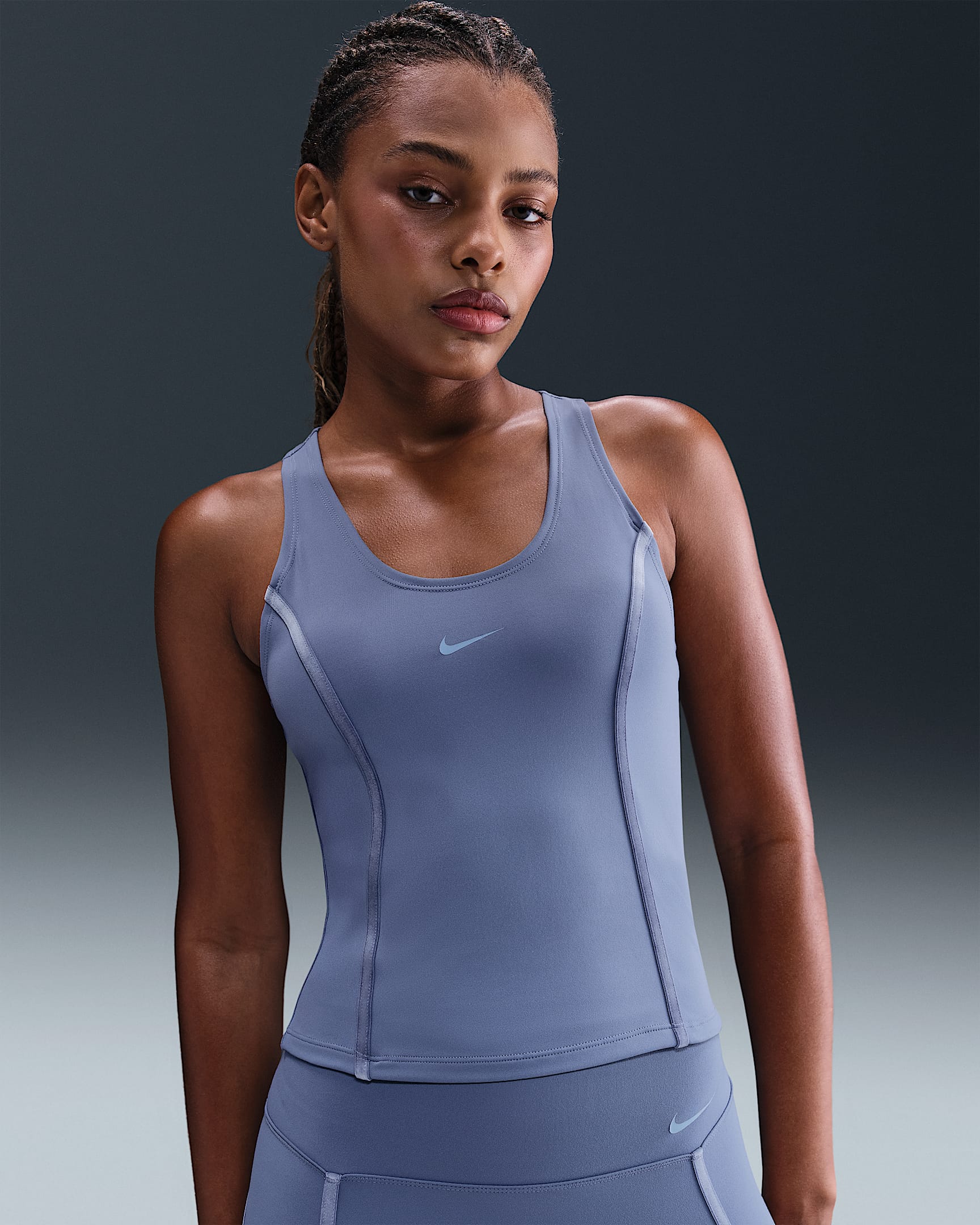 Nike One Fitted Women's Dri-FIT Tank Top - World Indigo/Work Blue