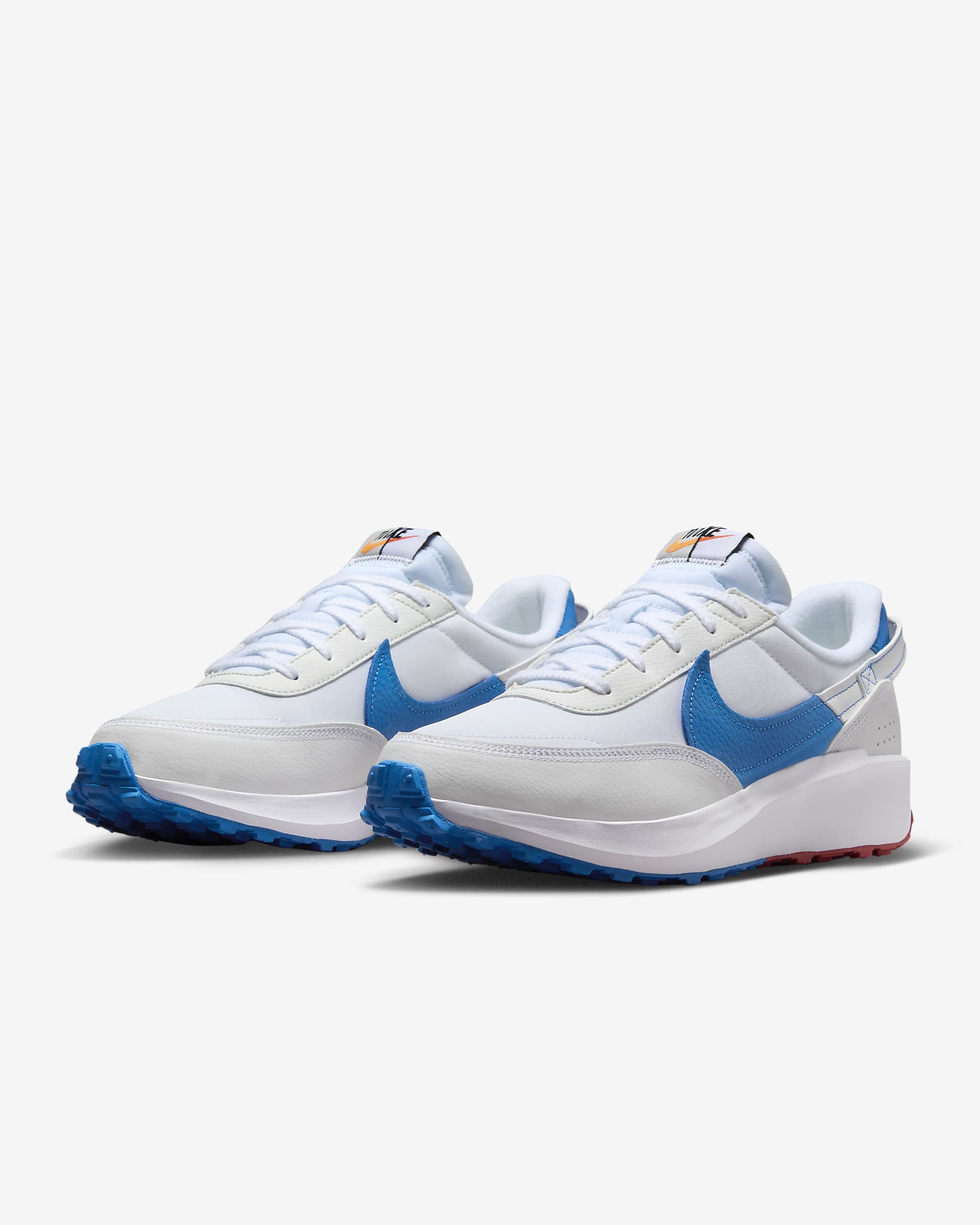 Nike Waffle Debut SE Men's Shoes - White/Summit White/University Red/Light Photo Blue