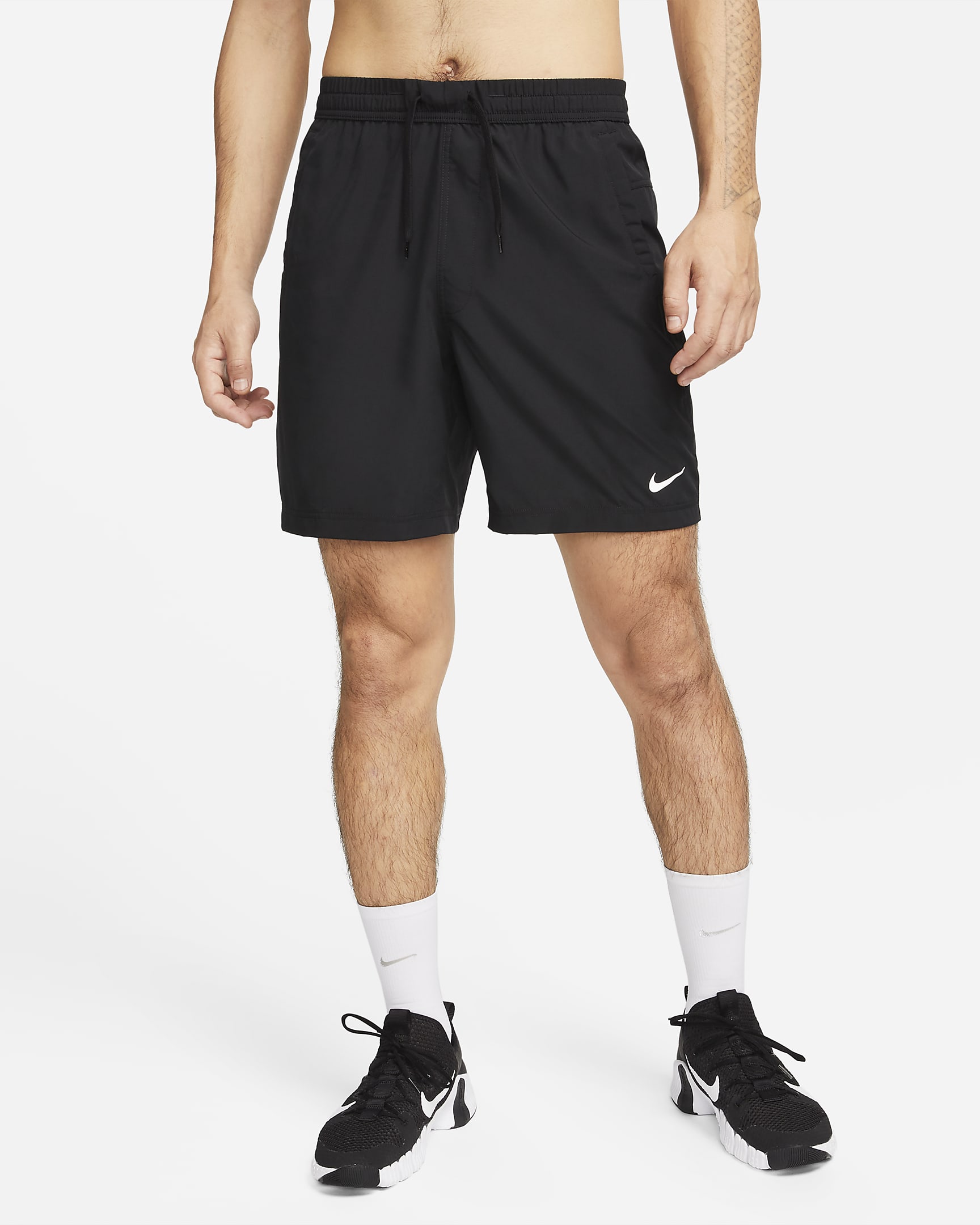 Nike Dri-FIT Form Men's 7" Unlined Versatile Shorts - Black/White