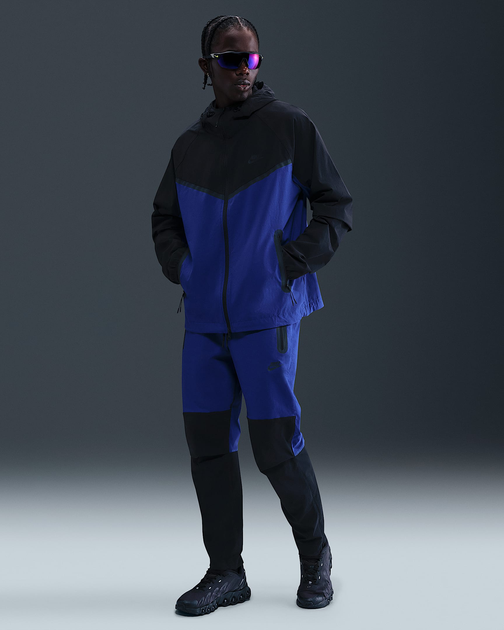 Pantalon tissé Nike Tech pour homme - Deep Royal Blue/Noir/Noir