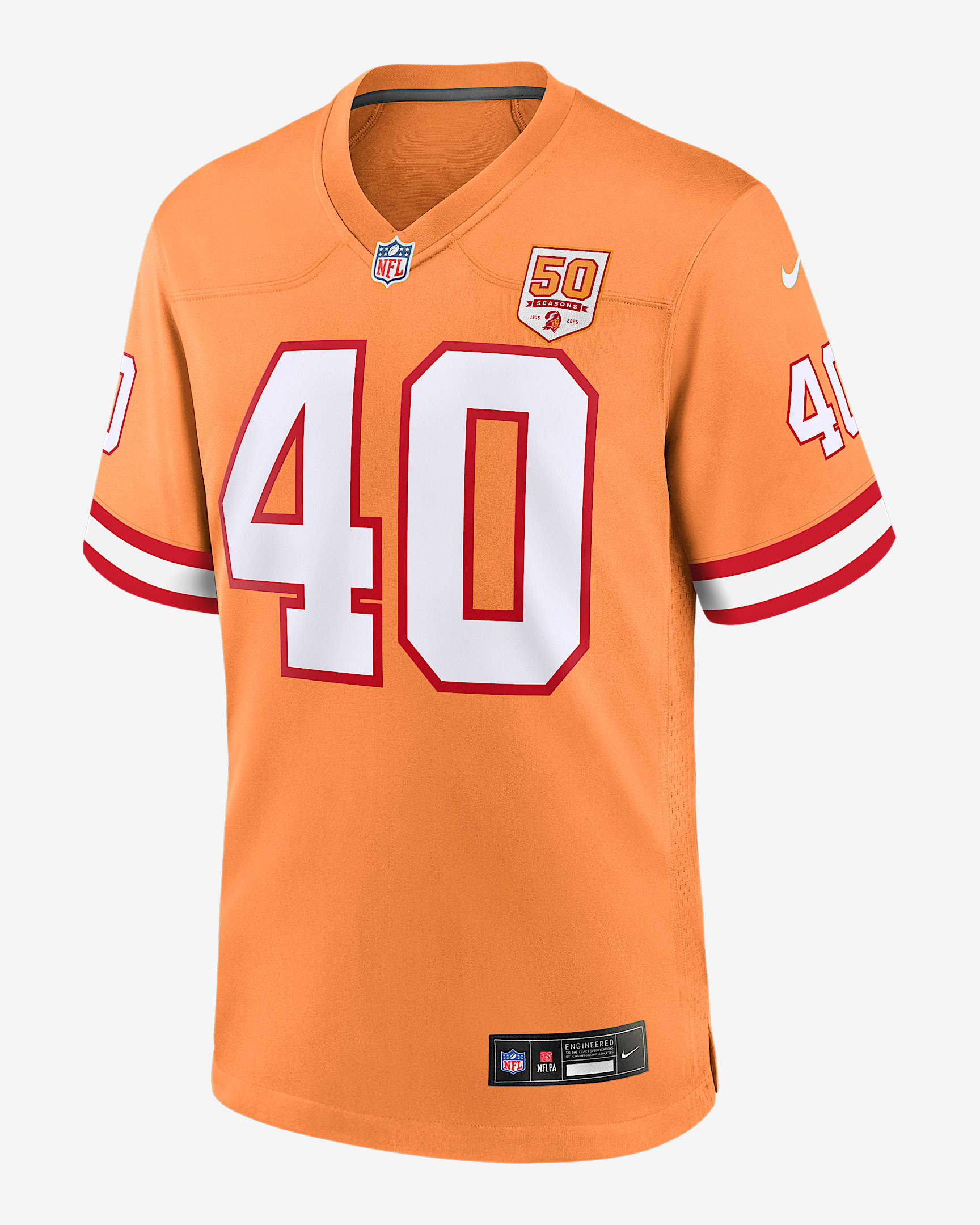 Mike Alstott Tampa Bay Buccaneers 50th Anniversary Men's Nike NFL Game Jersey - Orange