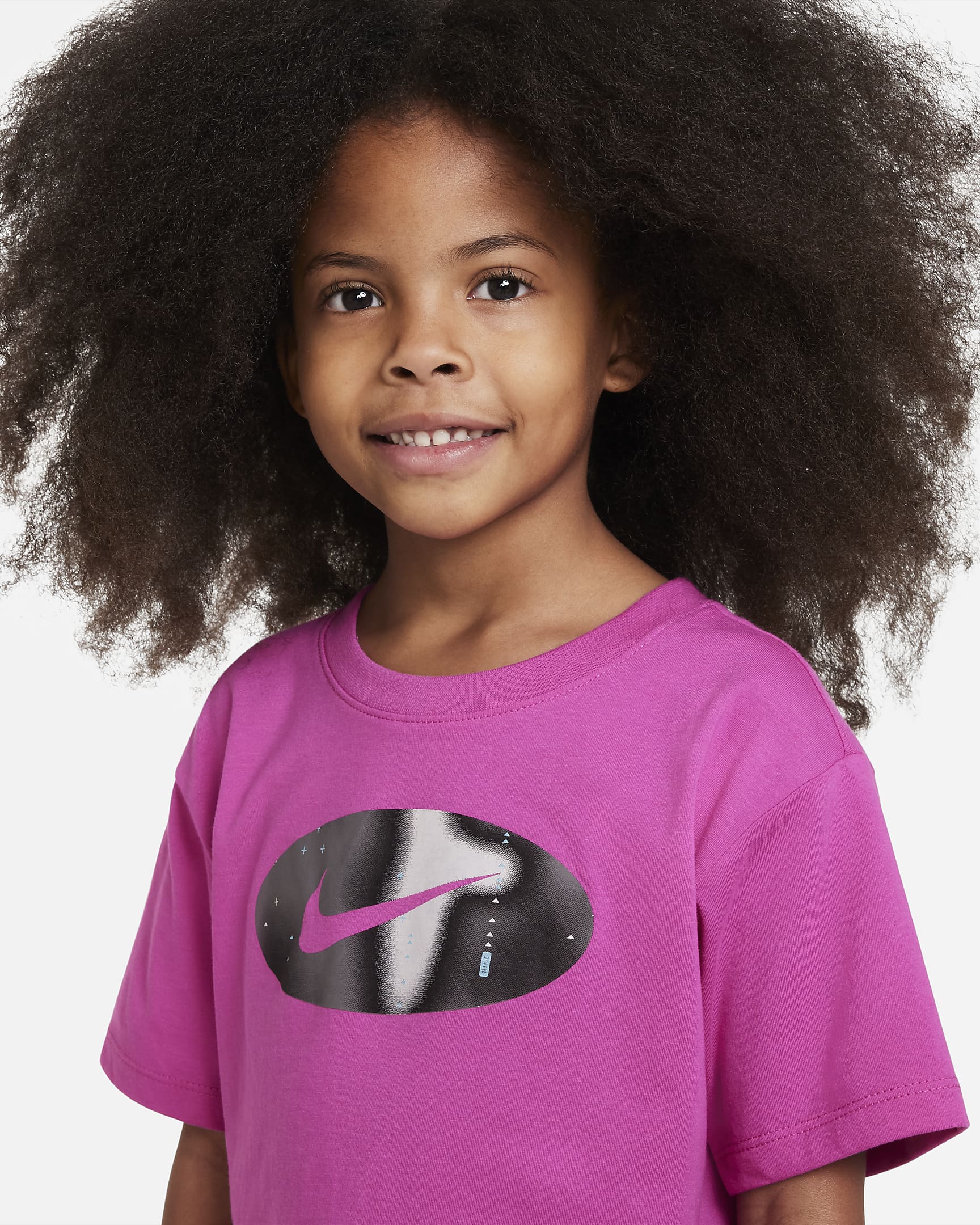 Nike Kids Create Graphic Boxy Tee Little Kids' T-Shirt - Active Fuchsia