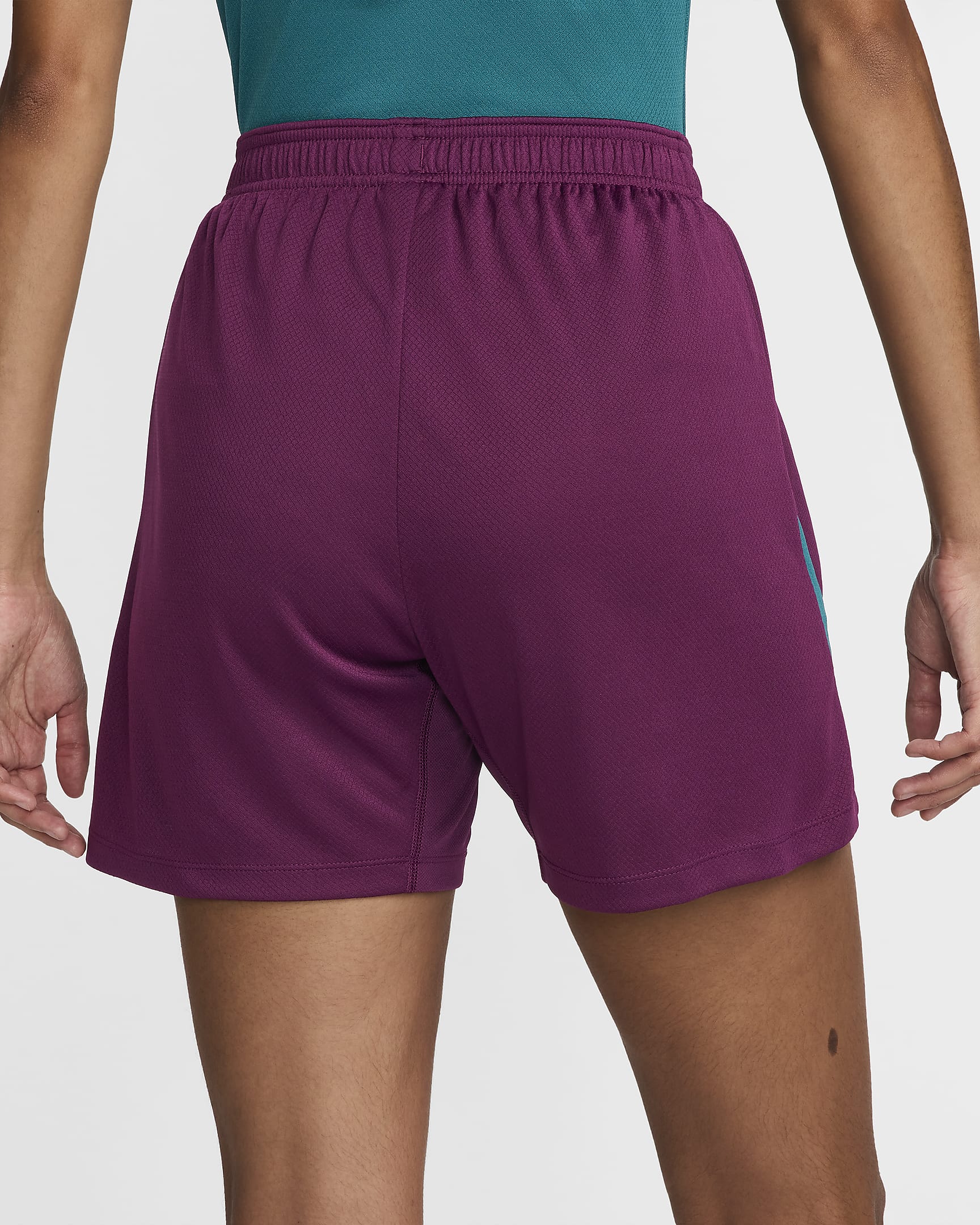 Short de foot en maille Jordan Dri-FIT Paris Saint-Germain Strike pour femme - Bordeaux/Geode Teal/Guava Ice