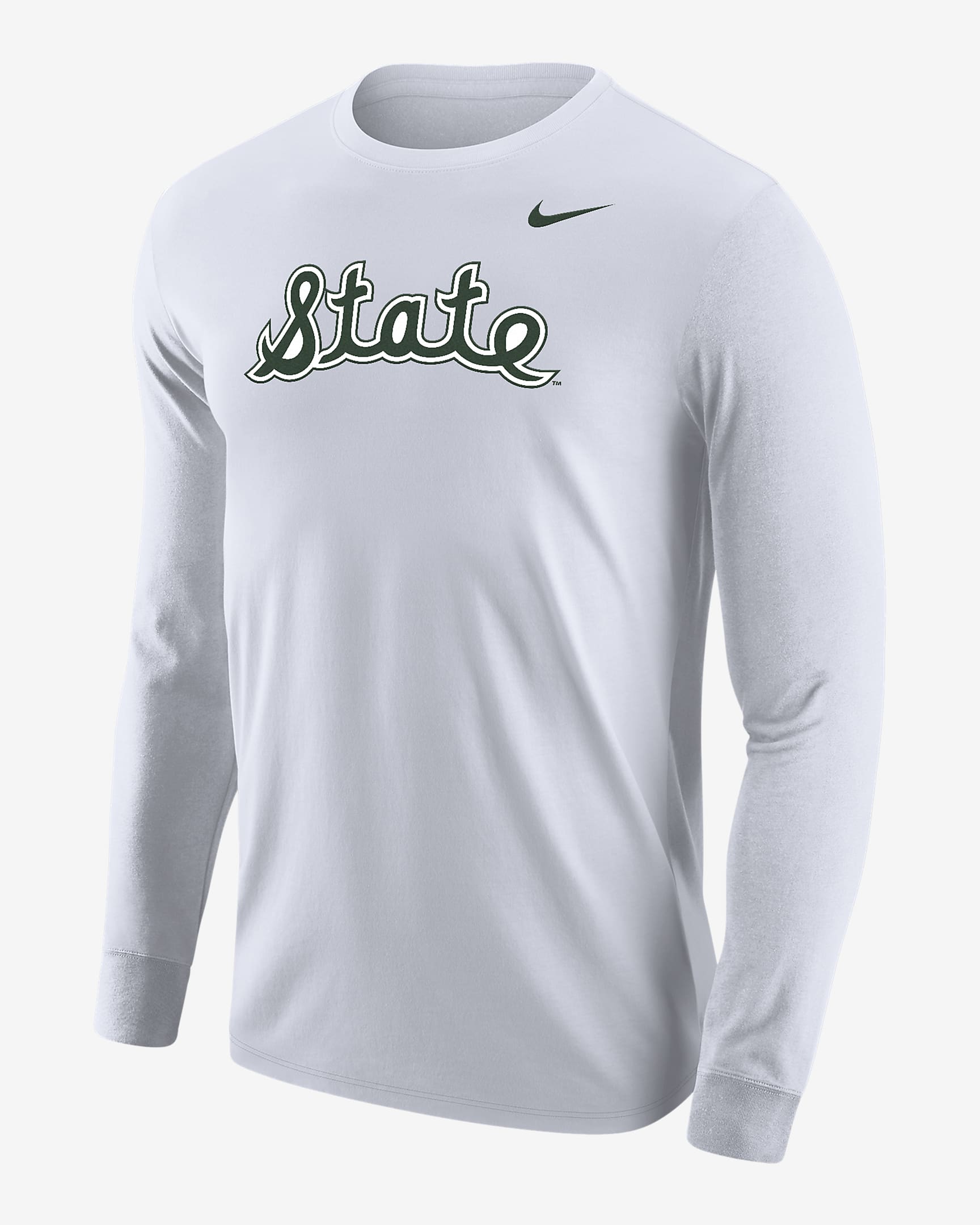 Michigan State Men's Nike College Long-Sleeve T-Shirt - White