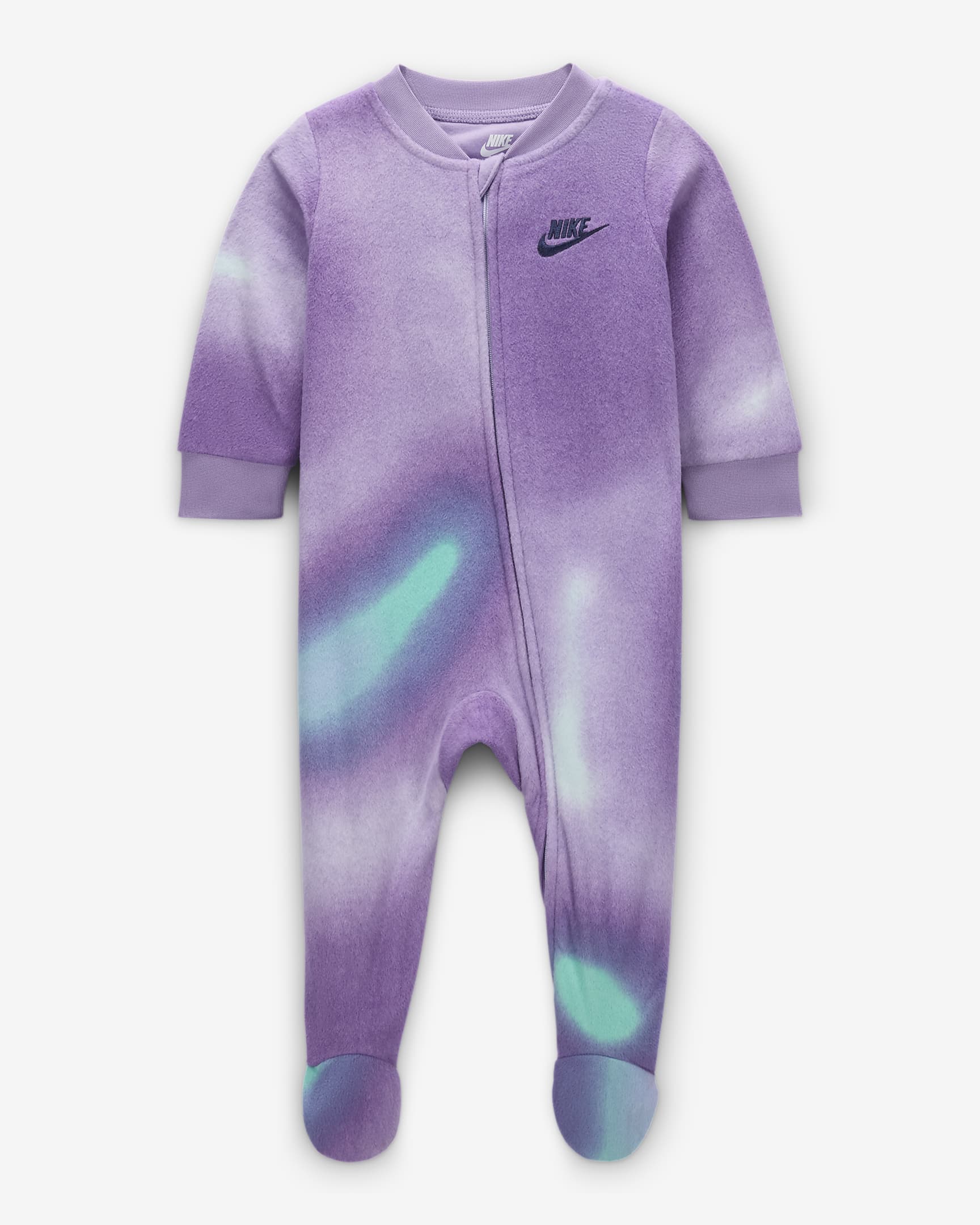 Nike Solarized-heldragt i mikrofleece til babyer (0-9 mdr.) - Black Raspberry