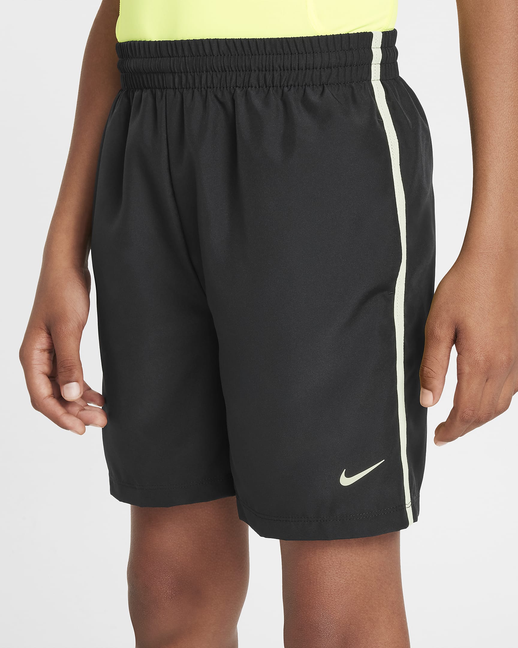 Nike Multi Big Kids' (Boys') Dri-FIT Training Shorts - Black/Volt