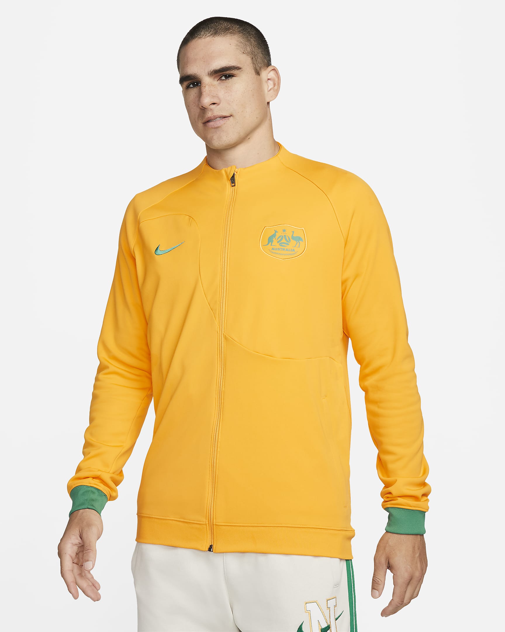 Australia Academy Pro Men's Knit Football Jacket. Nike BG