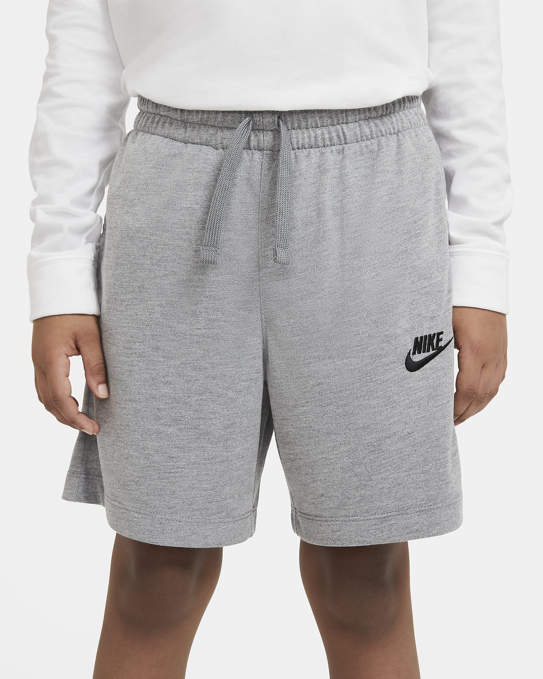 Nike Jersey Shorts für ältere Kinder (Jungen) - Carbon Heather/Schwarz/Schwarz