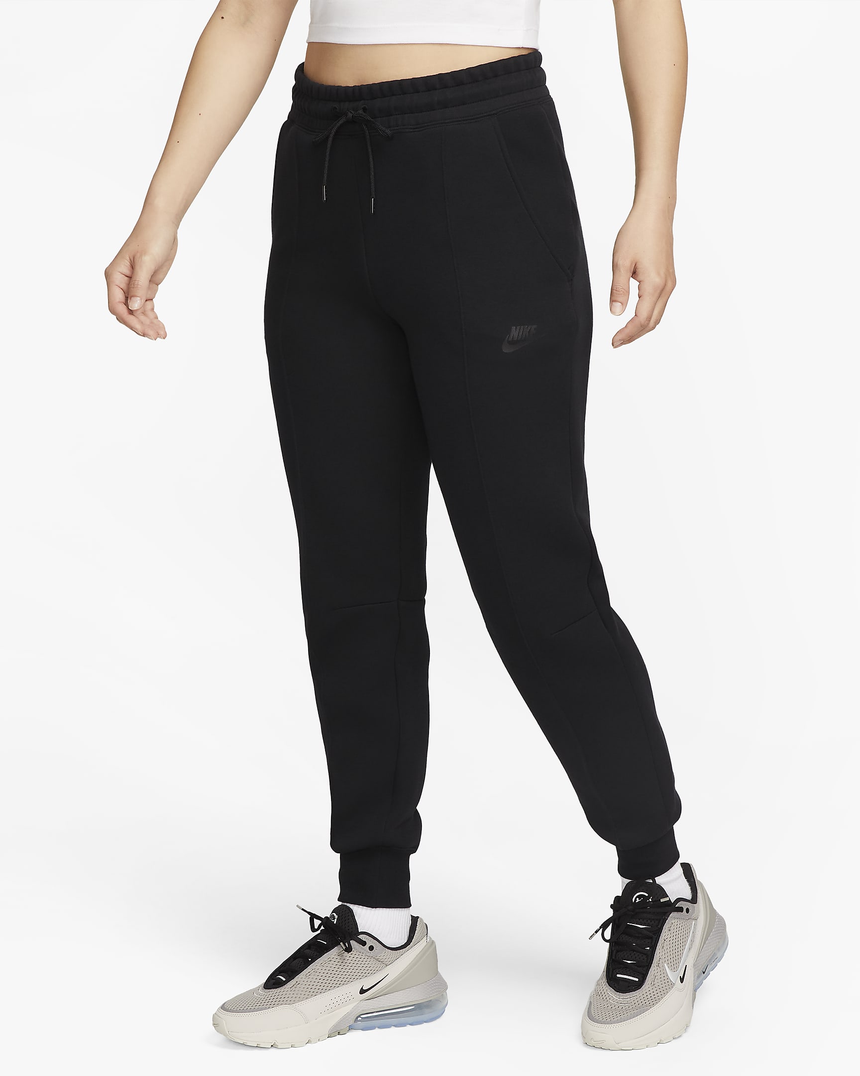 Nike Sportswear Tech Fleece Women's Mid-Rise Joggers - Black/Black