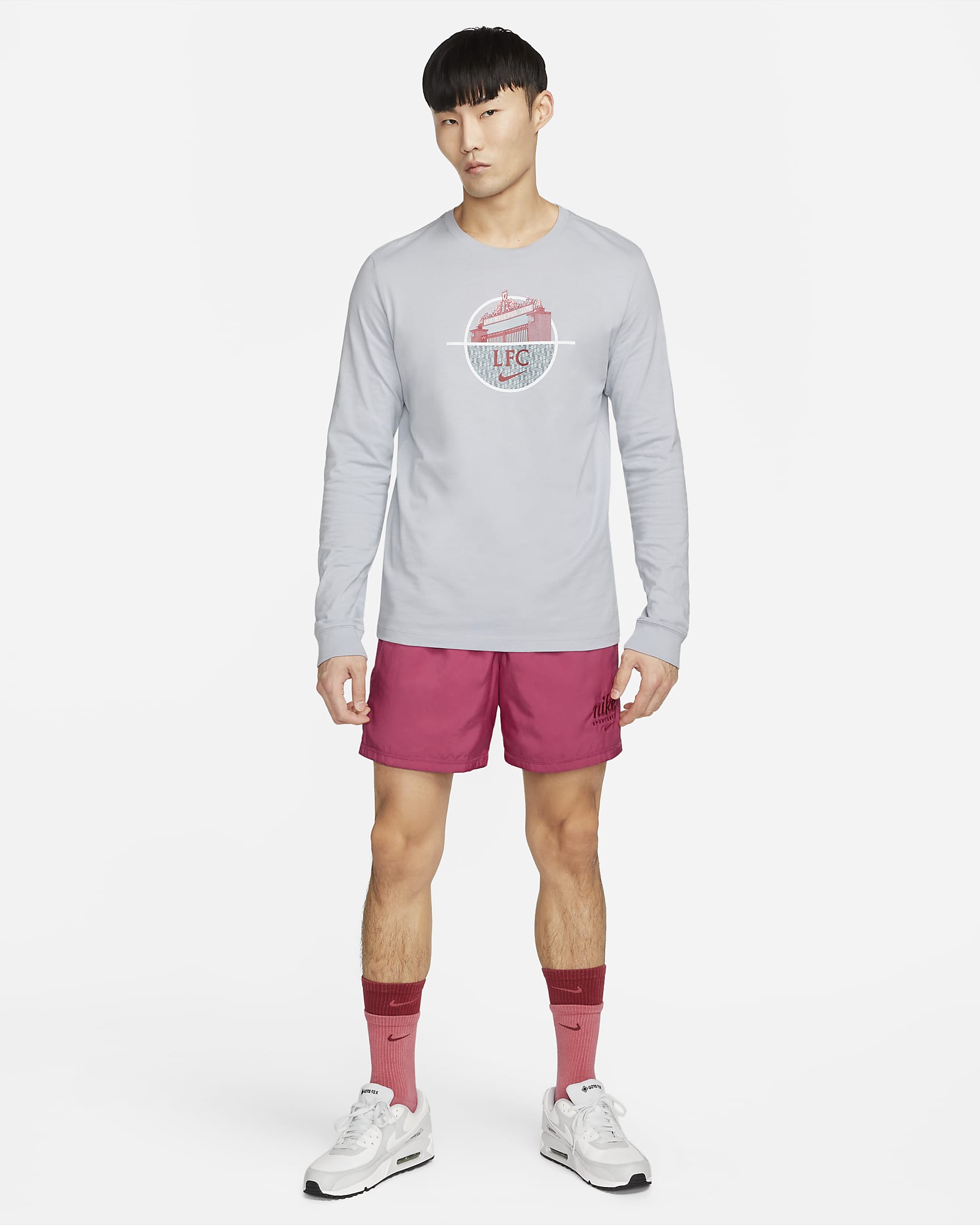 Liverpool Knockout Men's Nike Football LongSleeve TShirt. Nike BG