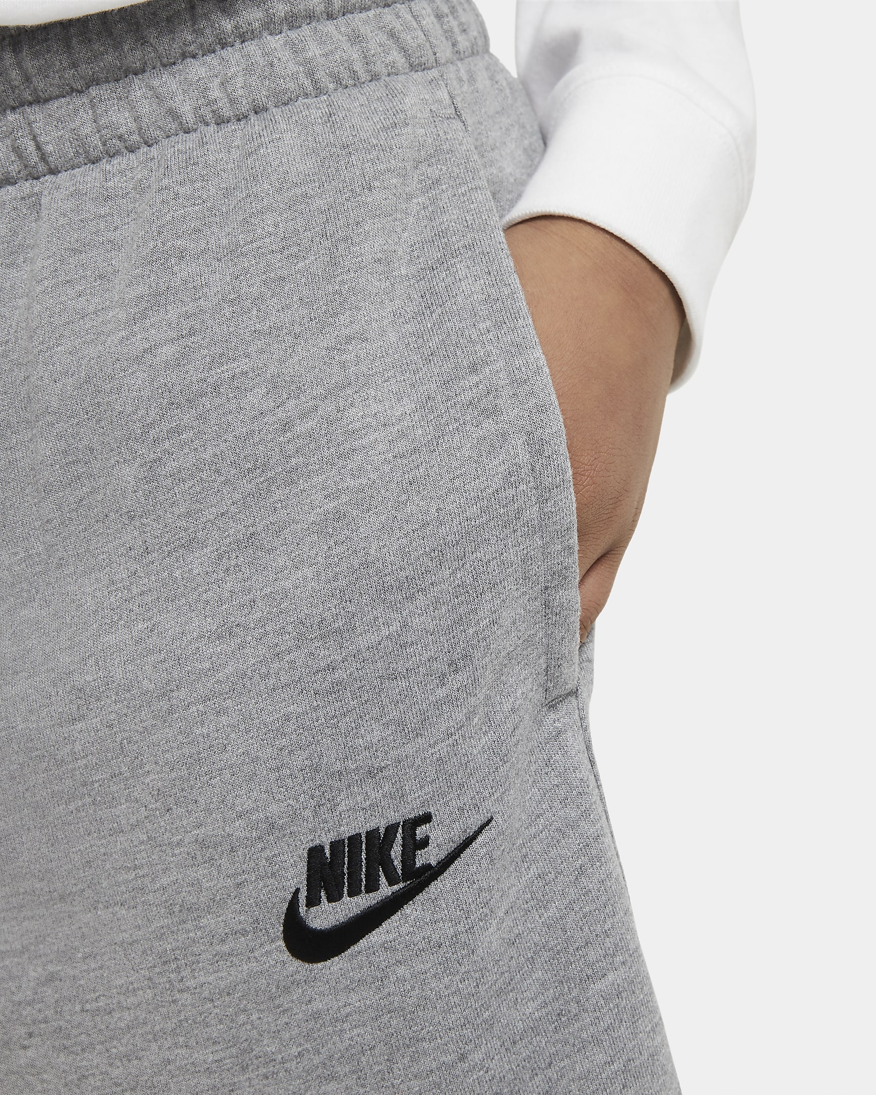 Nike Jersey shorts til store barn (gutt) - Carbon Heather/Svart/Svart