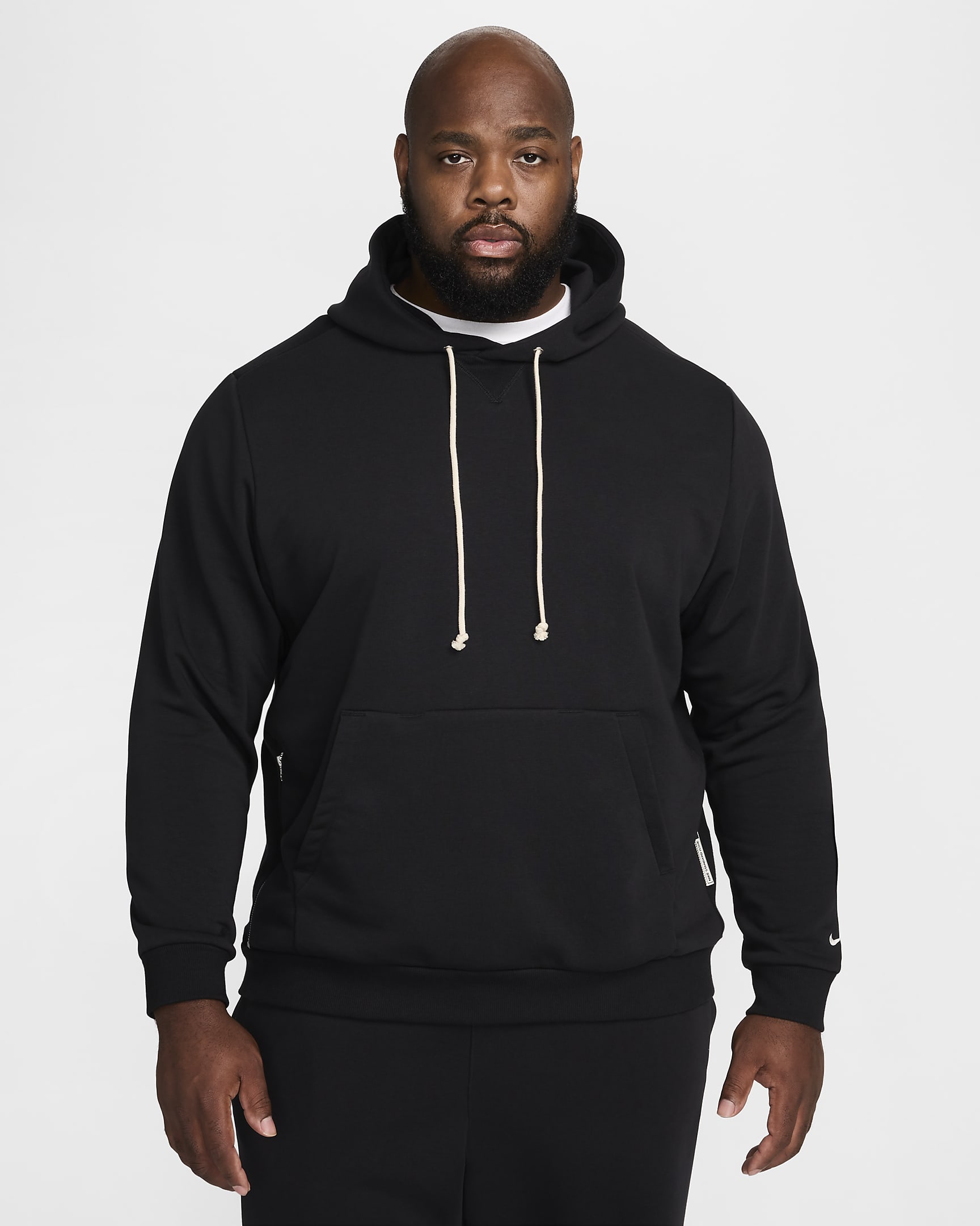 Nike Standard Issue Men's Dri-FIT Pullover Basketball Hoodie - Black/Pale Ivory