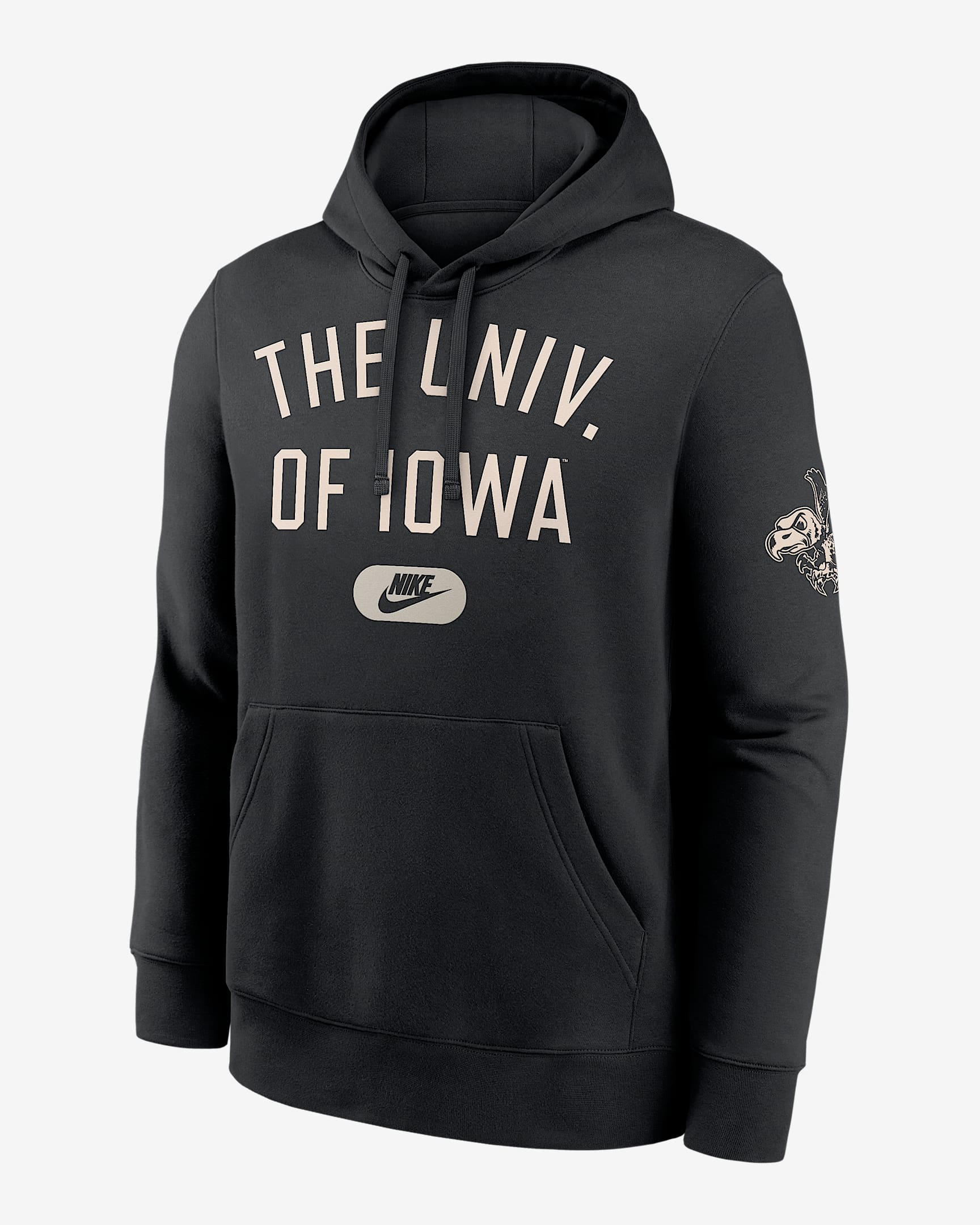Iowa Club Men's Nike College Pullover Hoodie - Black