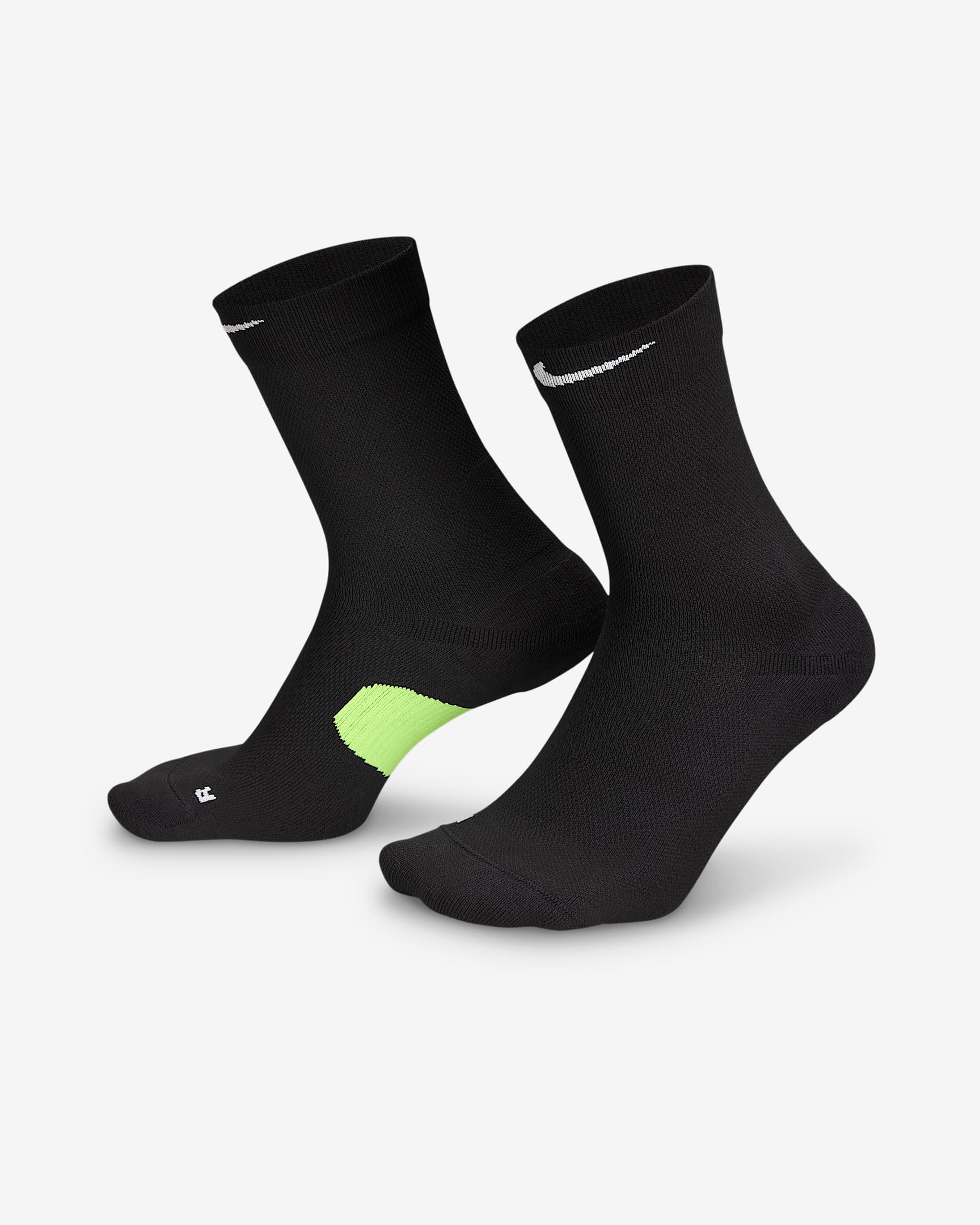 Nike Midweight Running Crew Socks (1 Pair) - Black/Smoke Grey/White