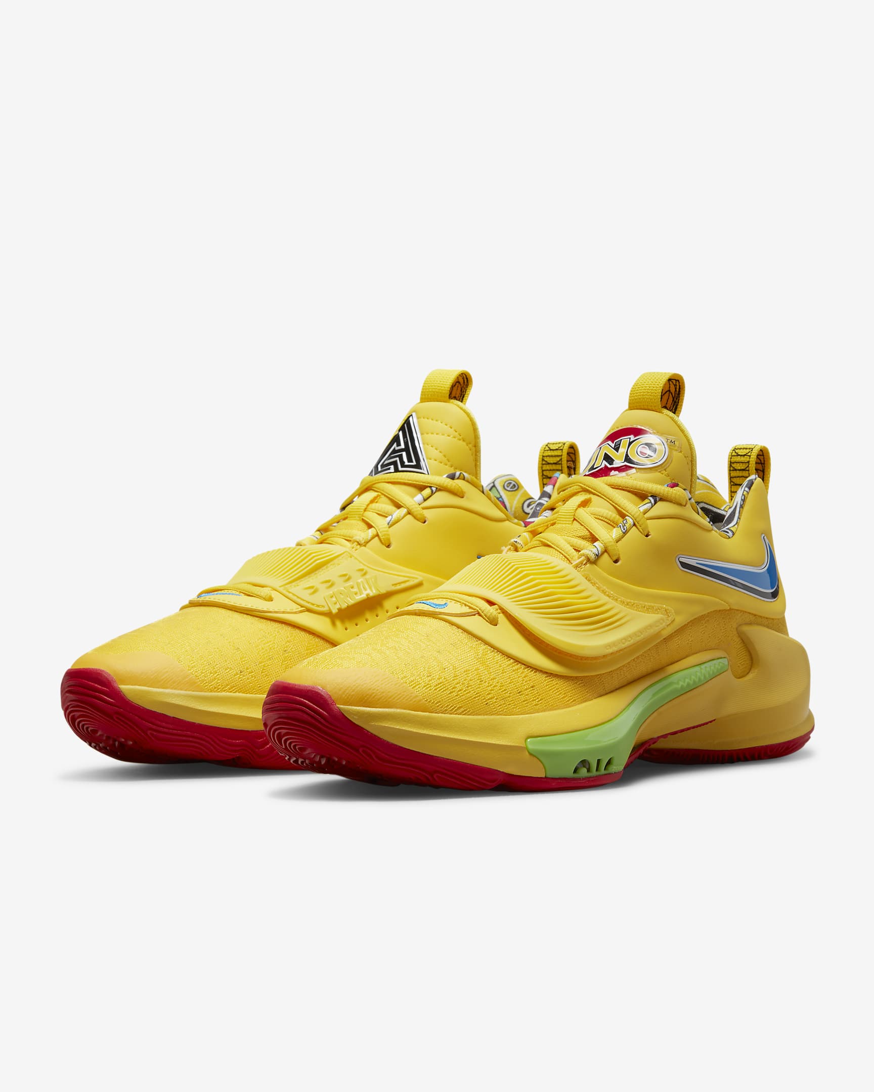 Freak 3 Basketball Shoes - Yellow Zest/White/Action Red/Black