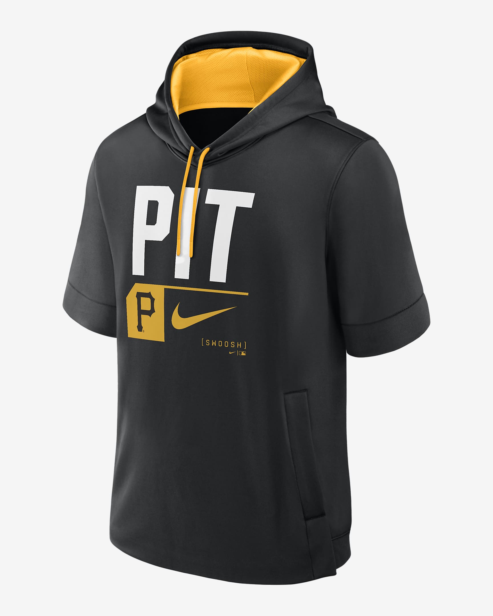 Pittsburgh Pirates Tri Code Lockup Men's Nike MLB Short-Sleeve Pullover Hoodie - Black