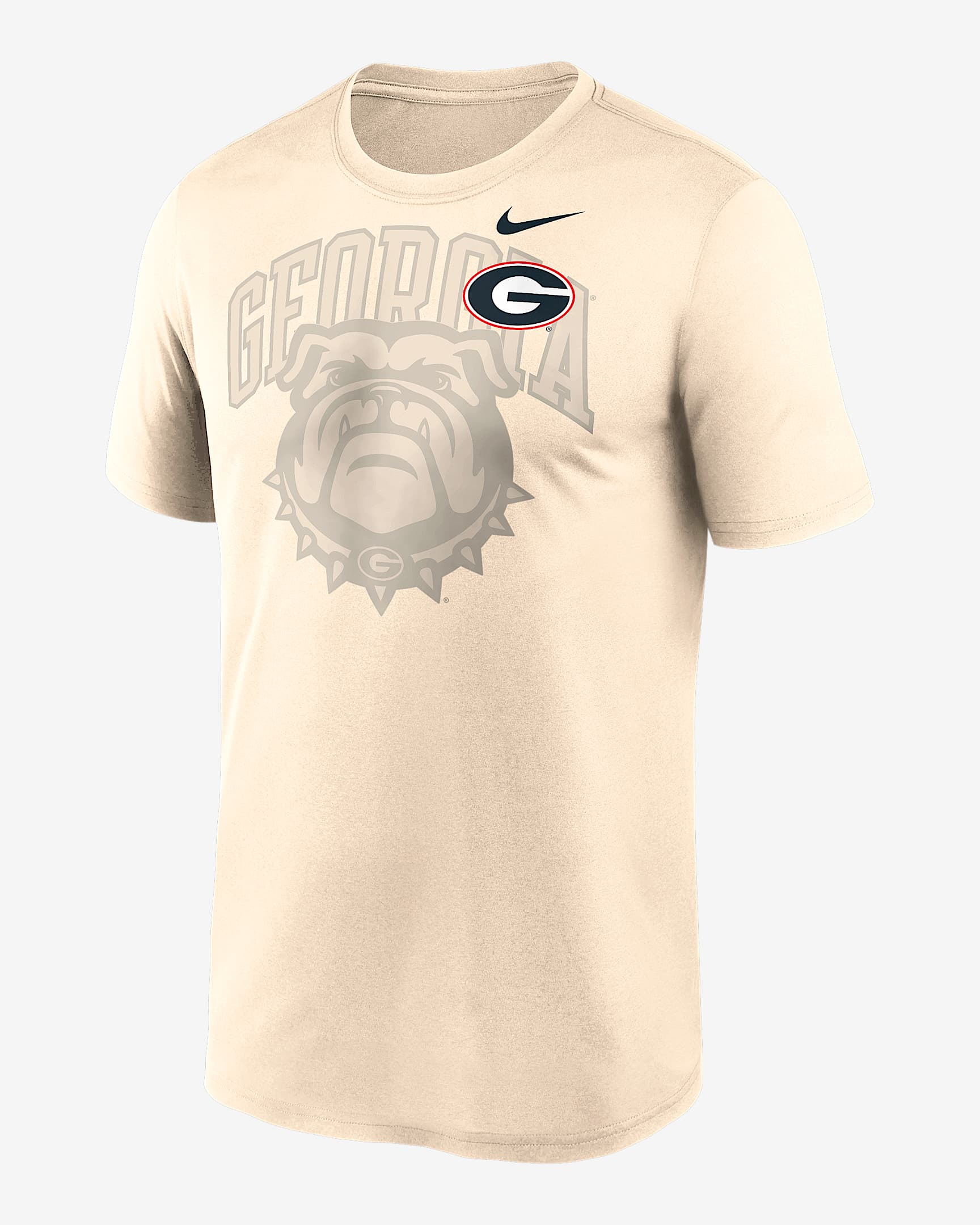 Georgia Campus Legend Shadow Logo Men's Nike Dri-FIT College T-Shirt - Natural