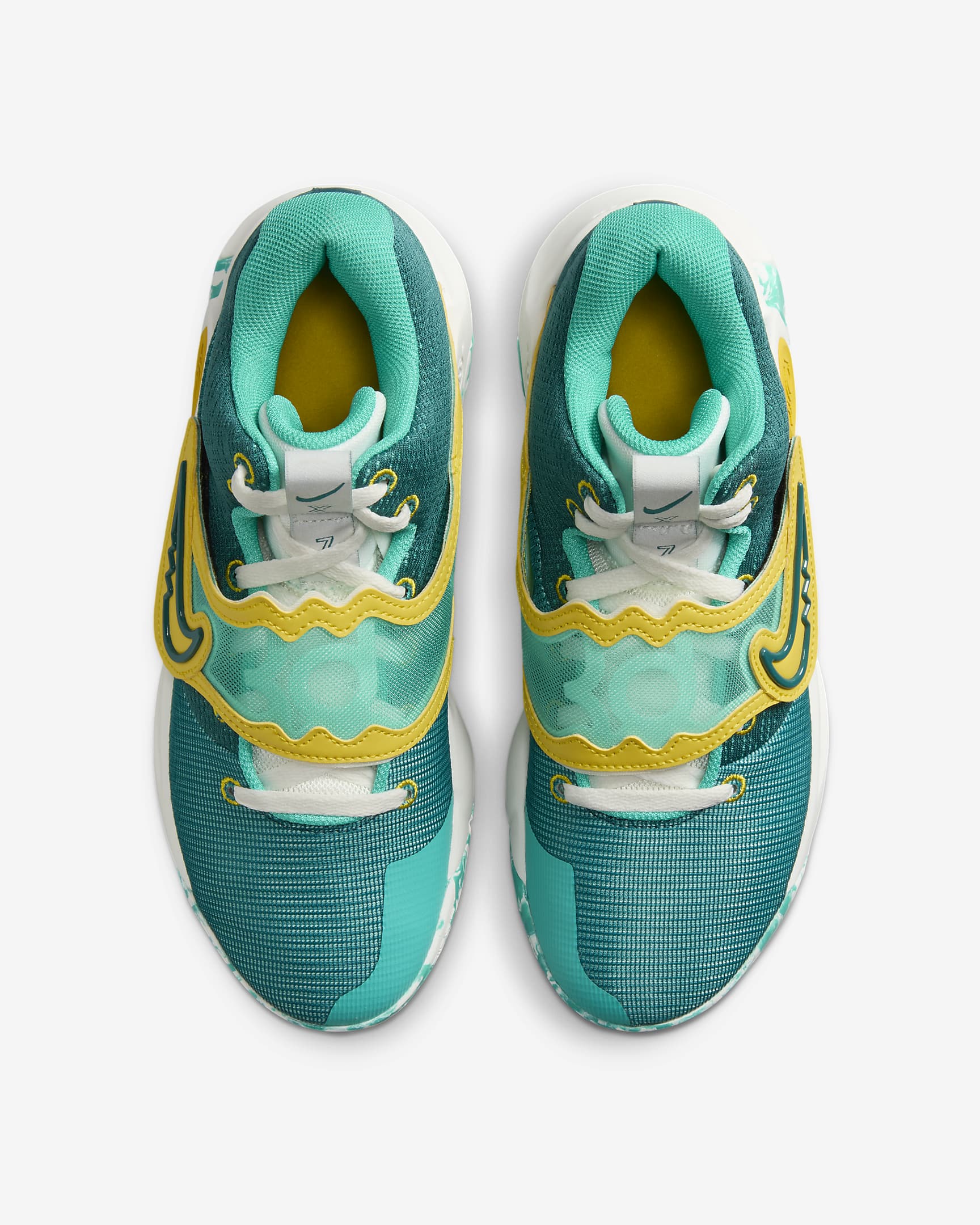 KD Trey 5 X EP Basketball Shoes - Clear Jade/Sail/Vivid Sulphur/Geode Teal