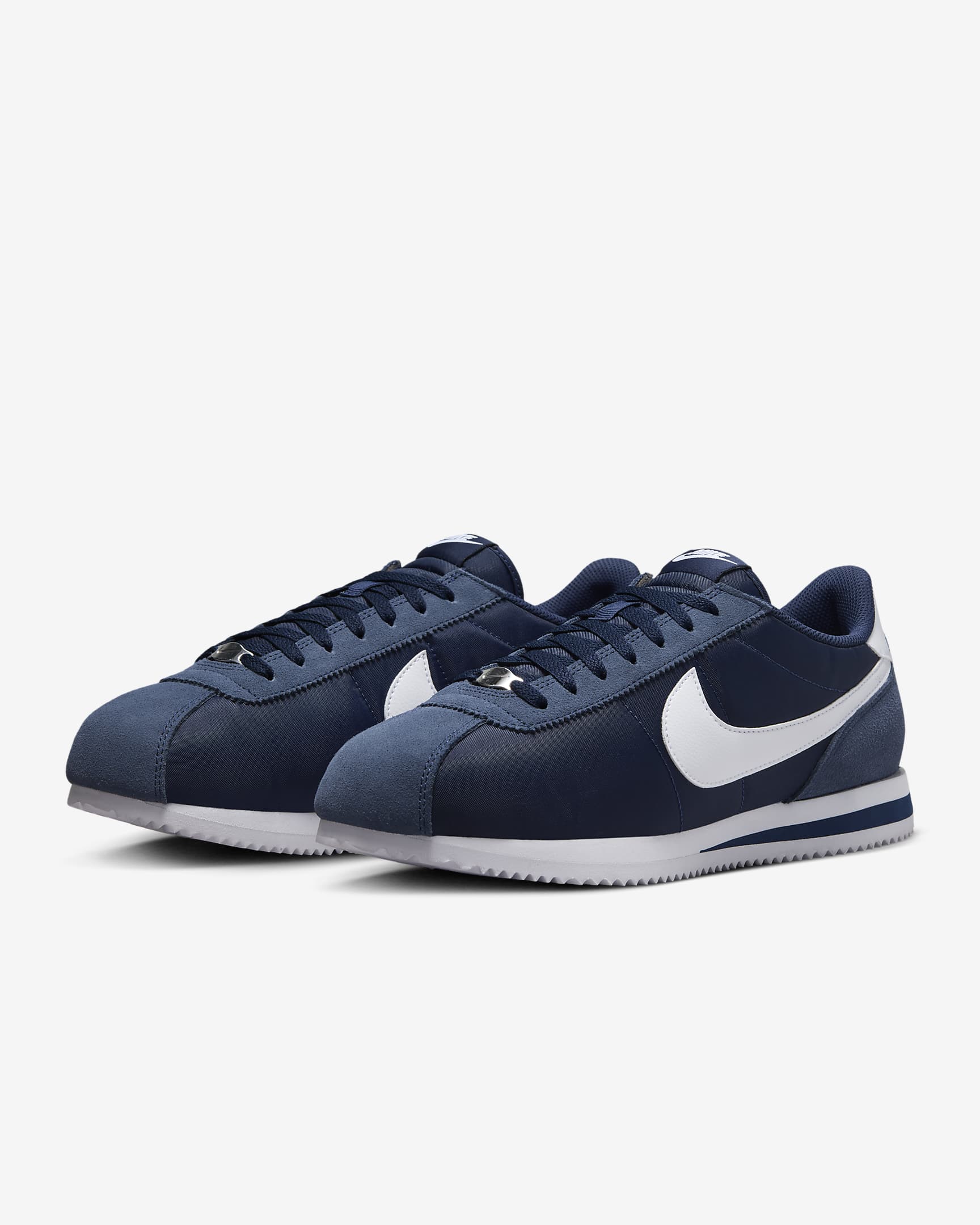 Tenis para hombre Nike Cortez Textile - Azul marino medianoche/Blanco