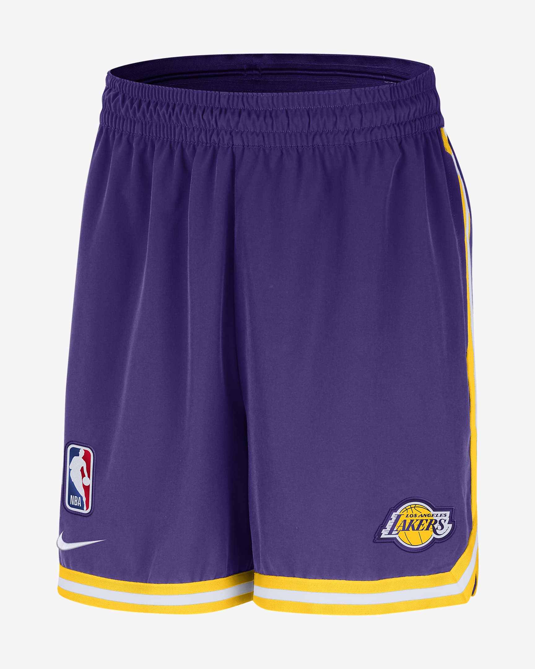 กางเกงขาสั้น 6 นิ้ว Nike Dri-FIT NBA ผู้ชาย Los Angeles Lakers DNA - Field Purple/Amarillo/ขาว