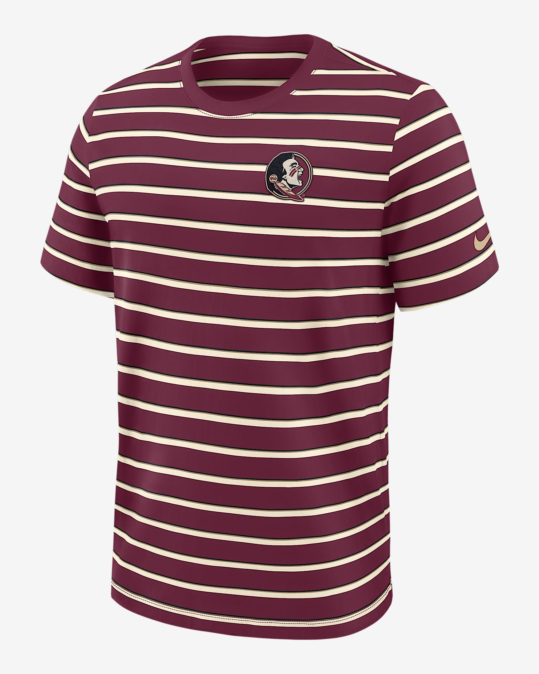 Florida State Athletic Prep Legacy Summit Stripe Men's Nike College T-Shirt - Garnet