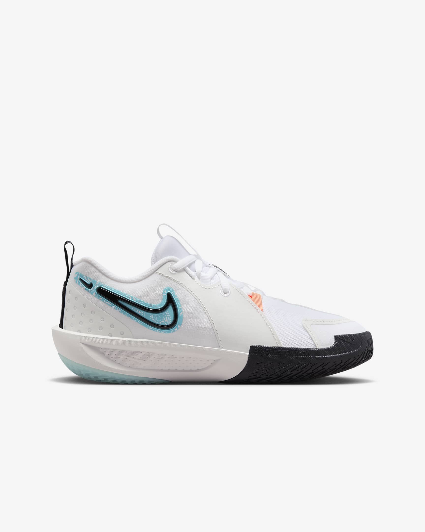 Nike G.T. Cut 3 "CHBL" Big Kids' Basketball Shoes - White/White/Safety Orange/Copa