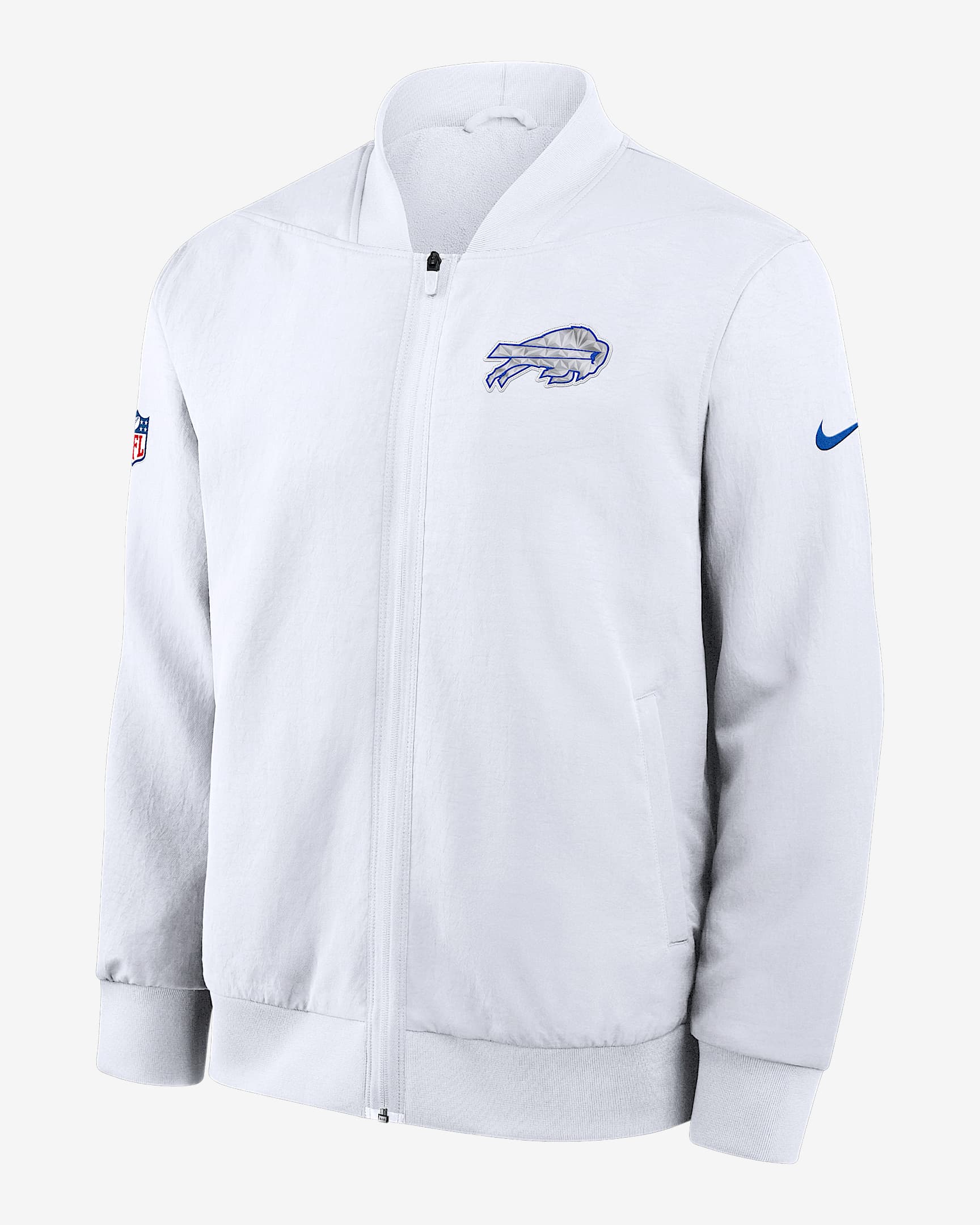 Buffalo Bills Rivalries Collection Sideline Men's Nike NFL Full-Zip Bomber Jacket - White