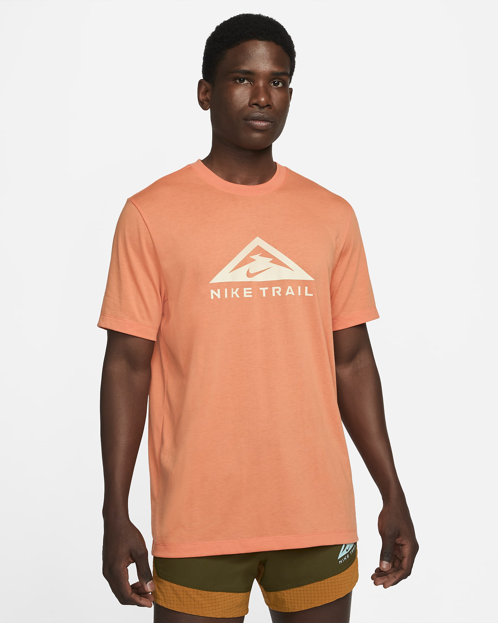 Nike Dri-FIT Short-Sleeve Trail Running T-Shirt - Orange Trance
