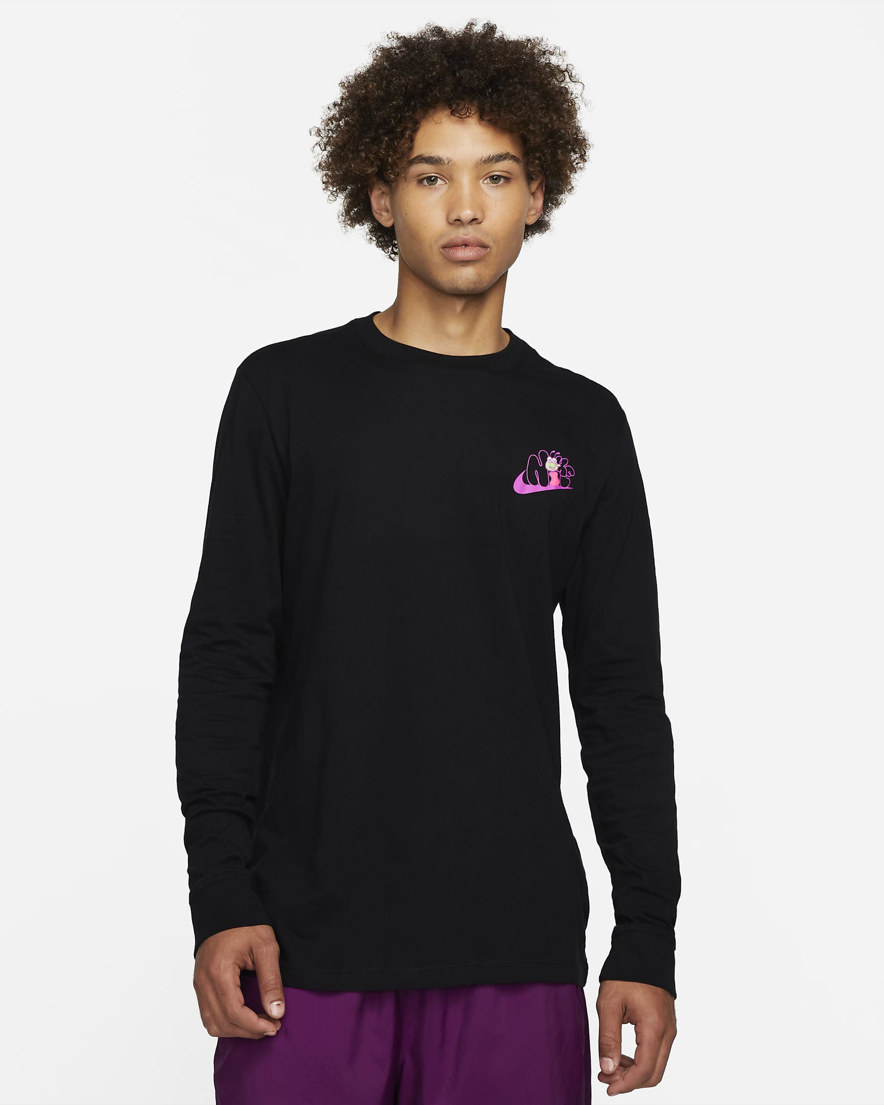 Playera que brilla en la oscuridad para hombre Nike Sportswear Nike Day - Negro
